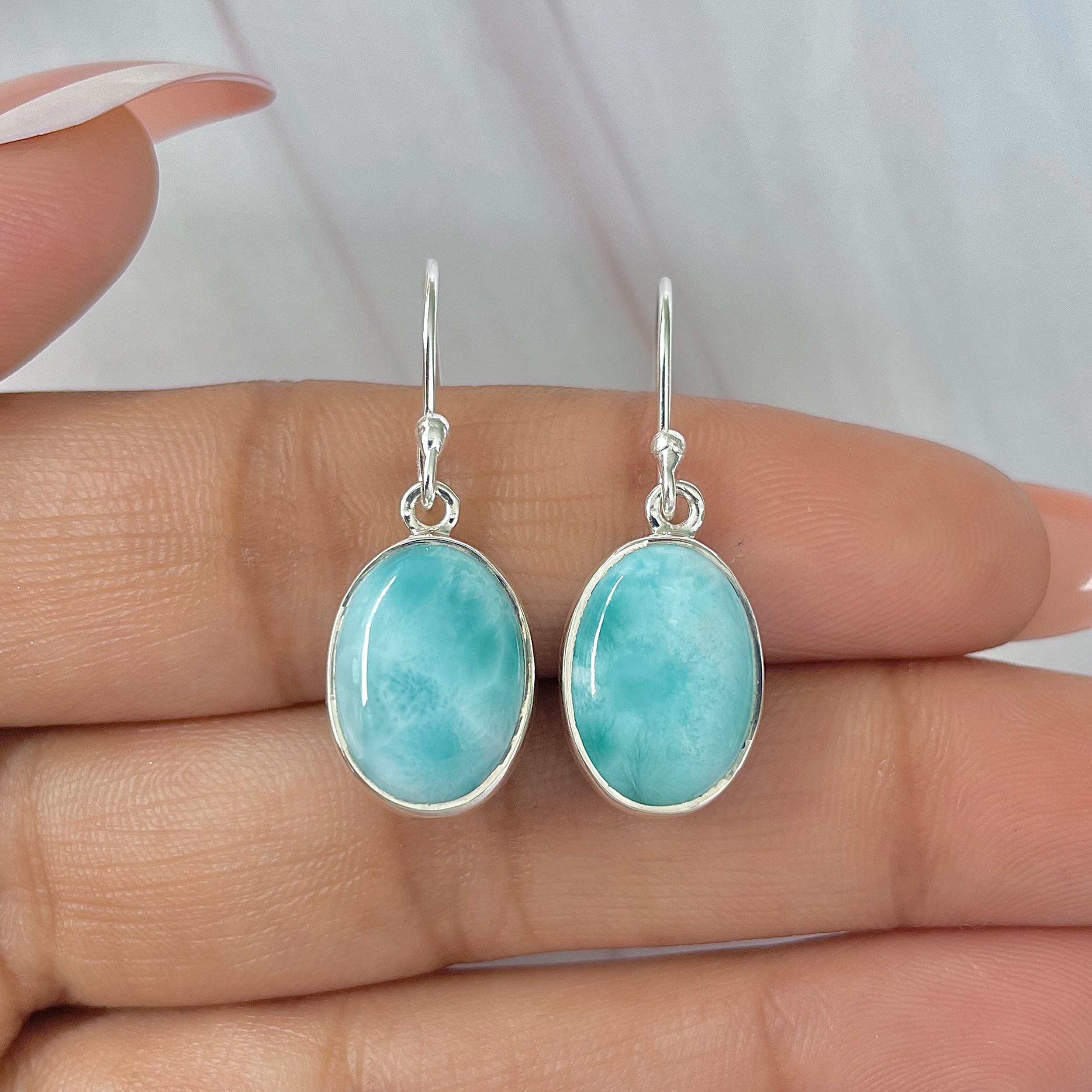 Larimar Earring-(LAR-E-475.)