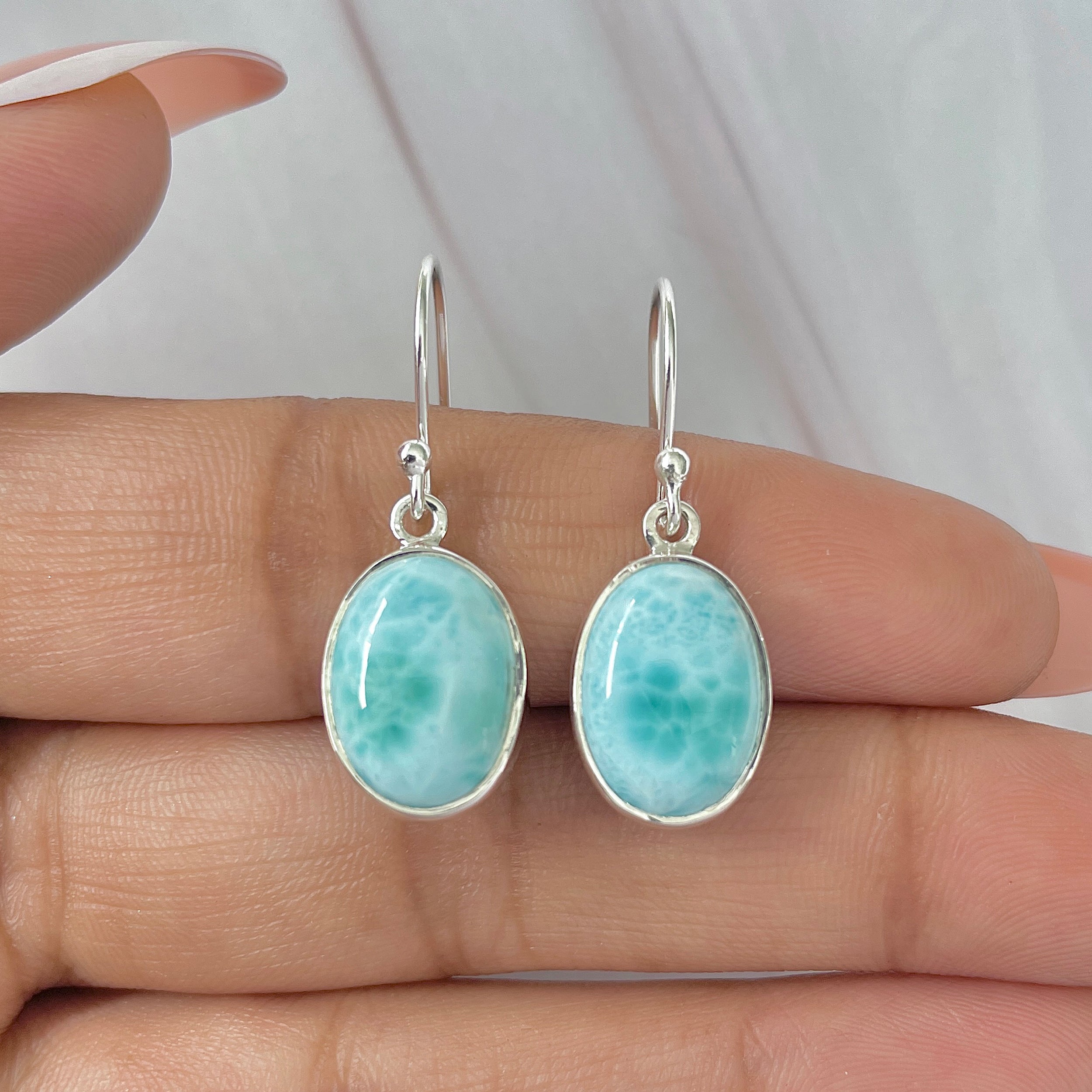 Larimar Earring-(LAR-E-476.)