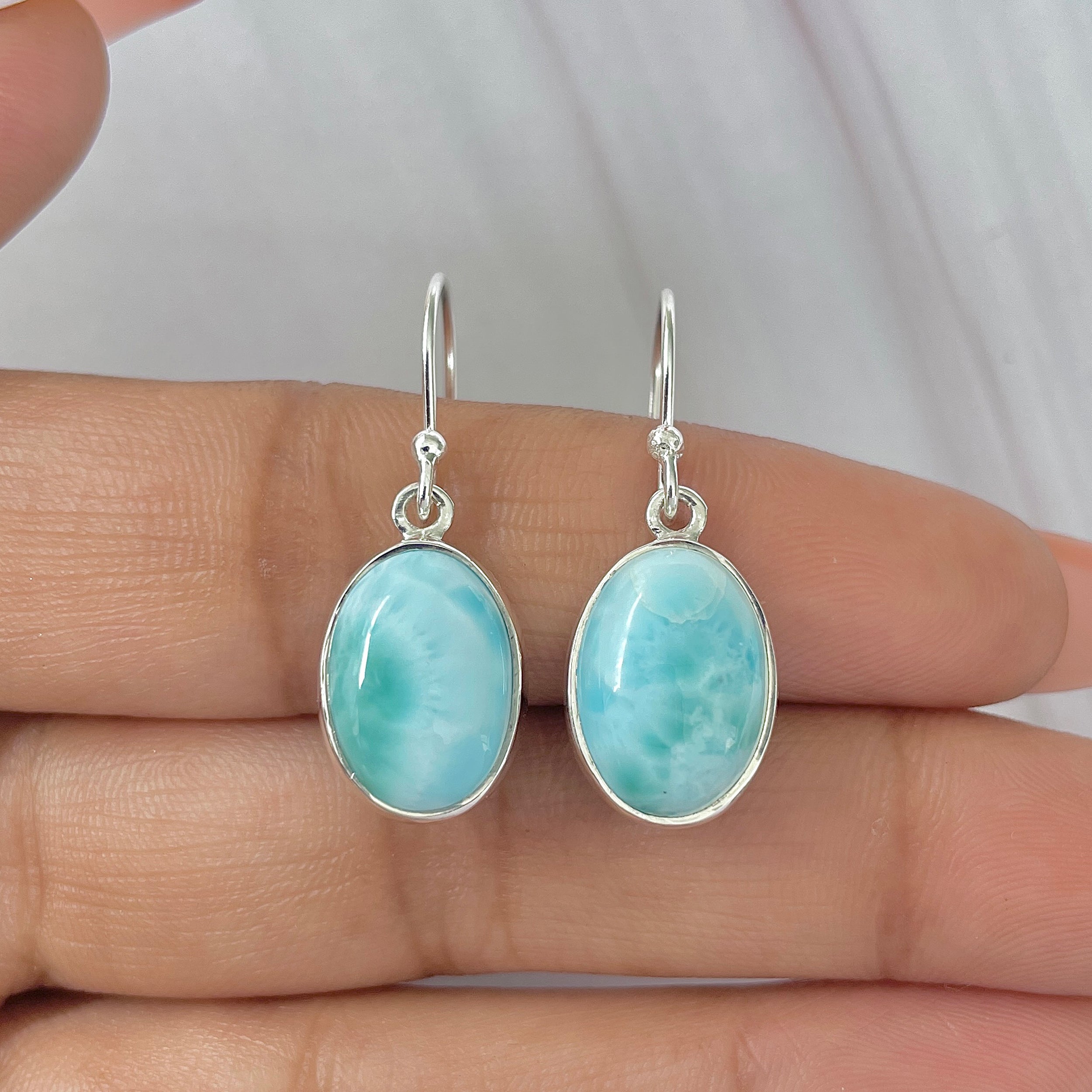 Larimar Earring-(LAR-E-477.)