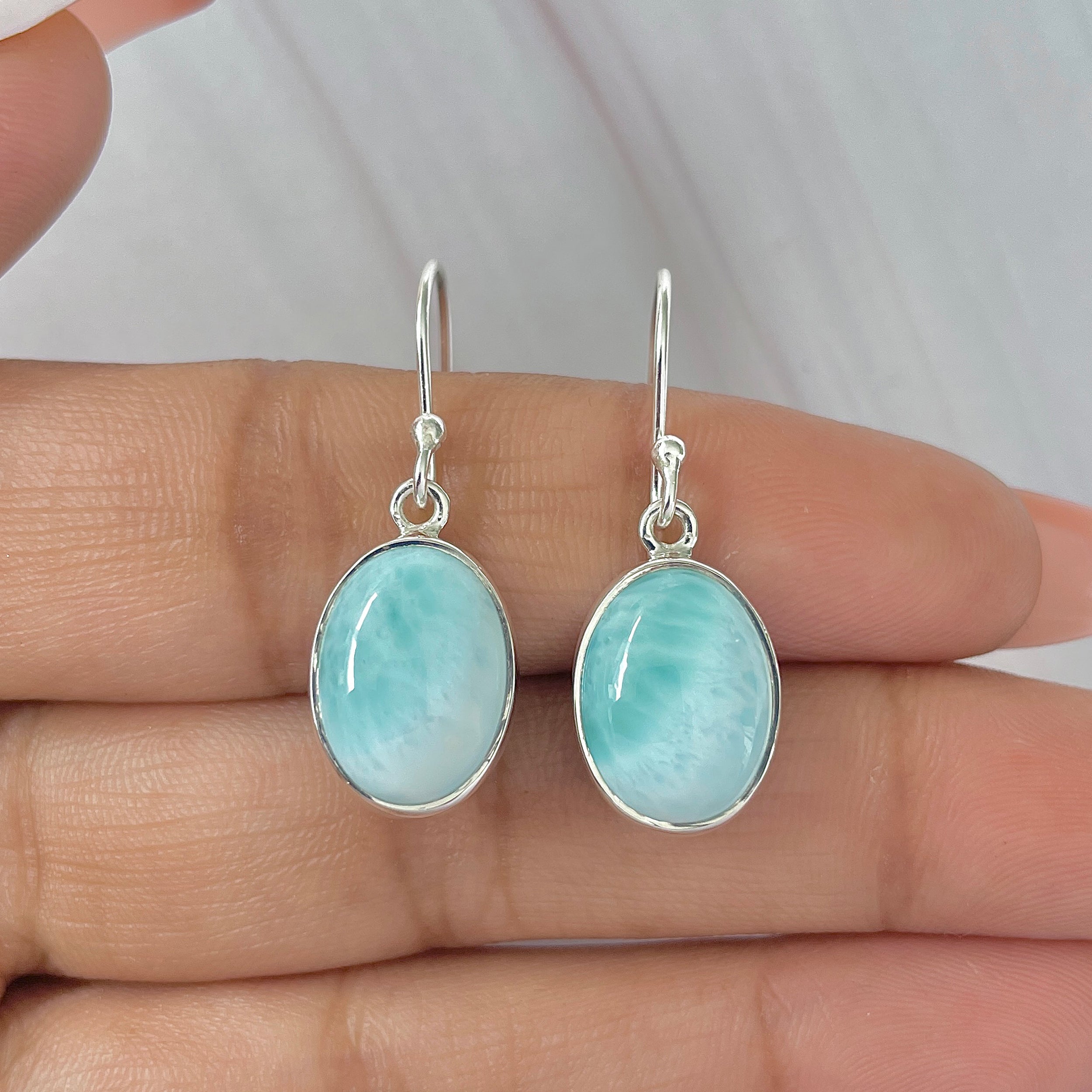 Larimar Earring-(LAR-E-478.)