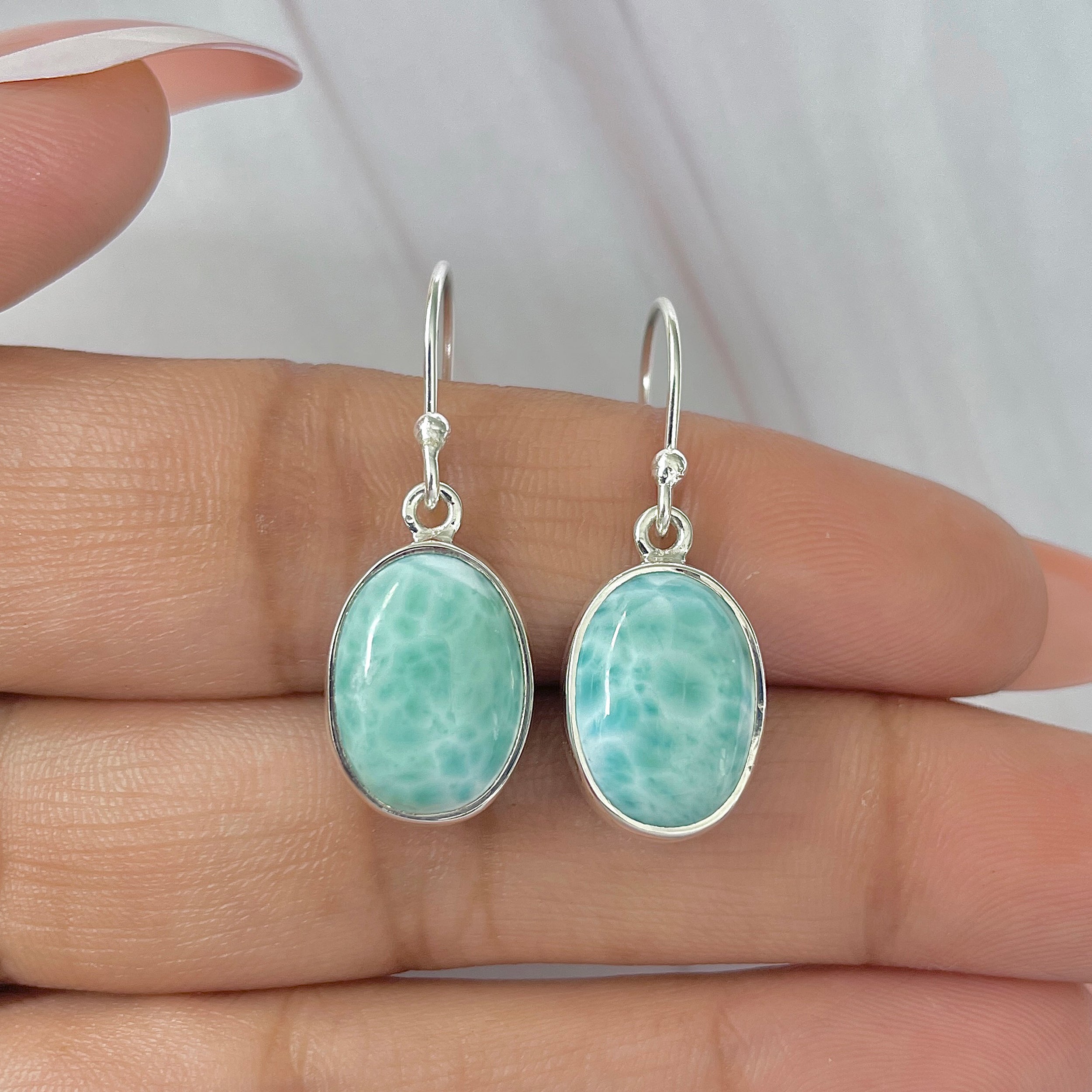 Larimar Earring-(LAR-E-480.)