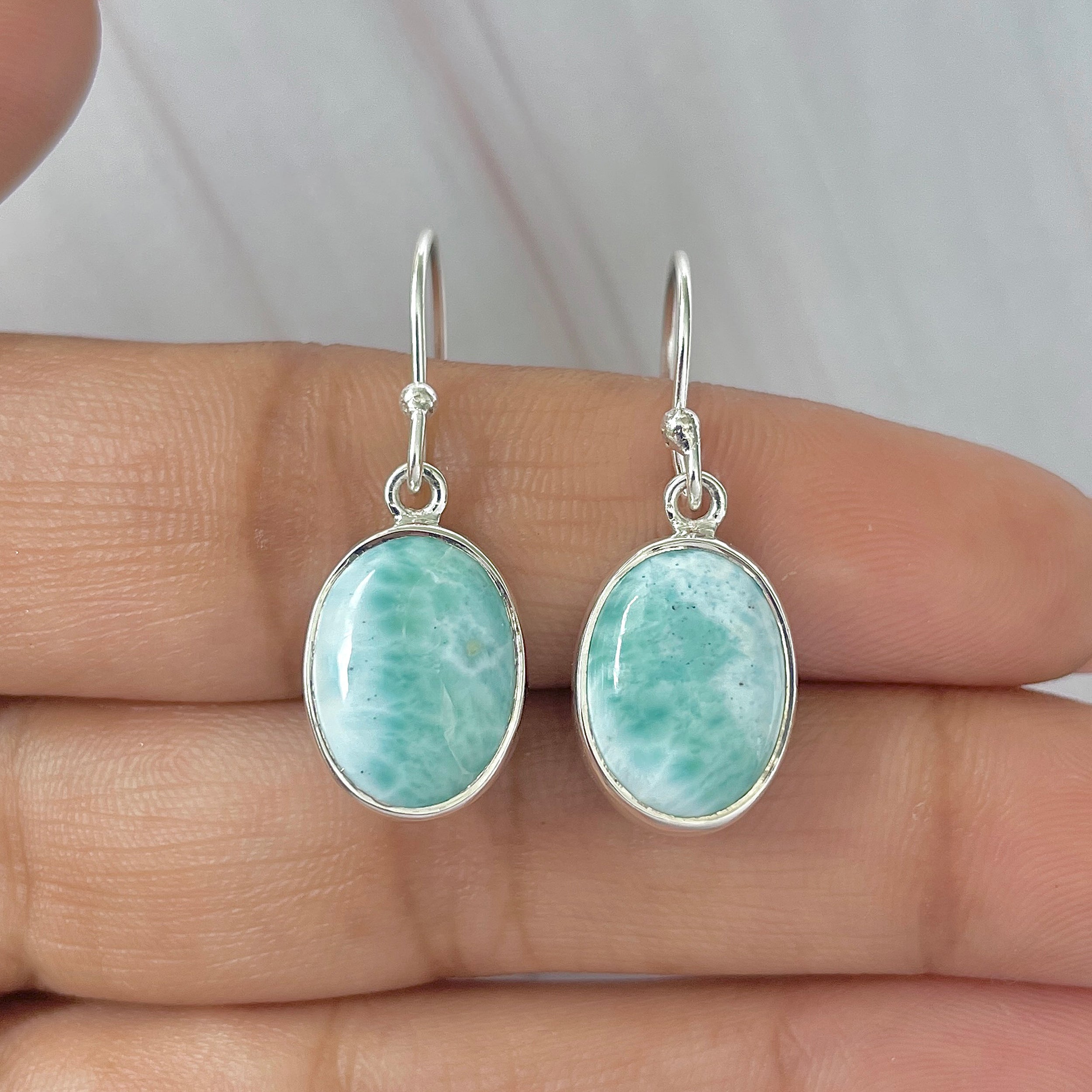 Larimar Earring-(LAR-E-481.)