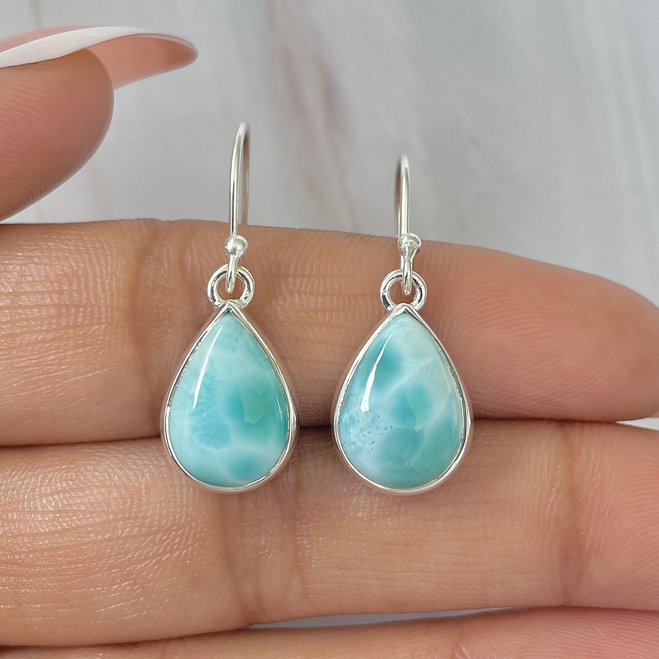 Larimar Earring-(LAR-E-485.)