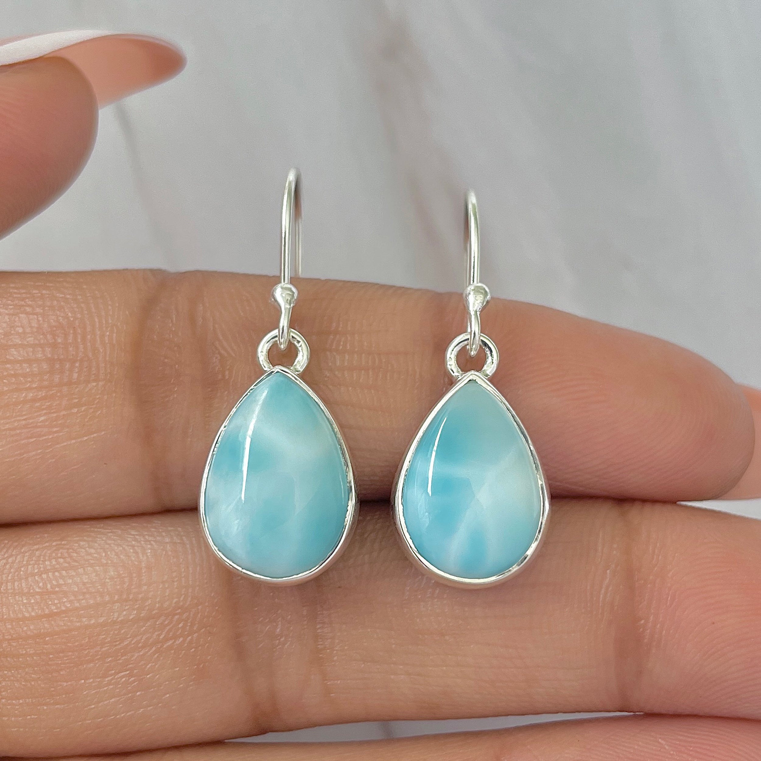Larimar Earring-(LAR-E-486.)