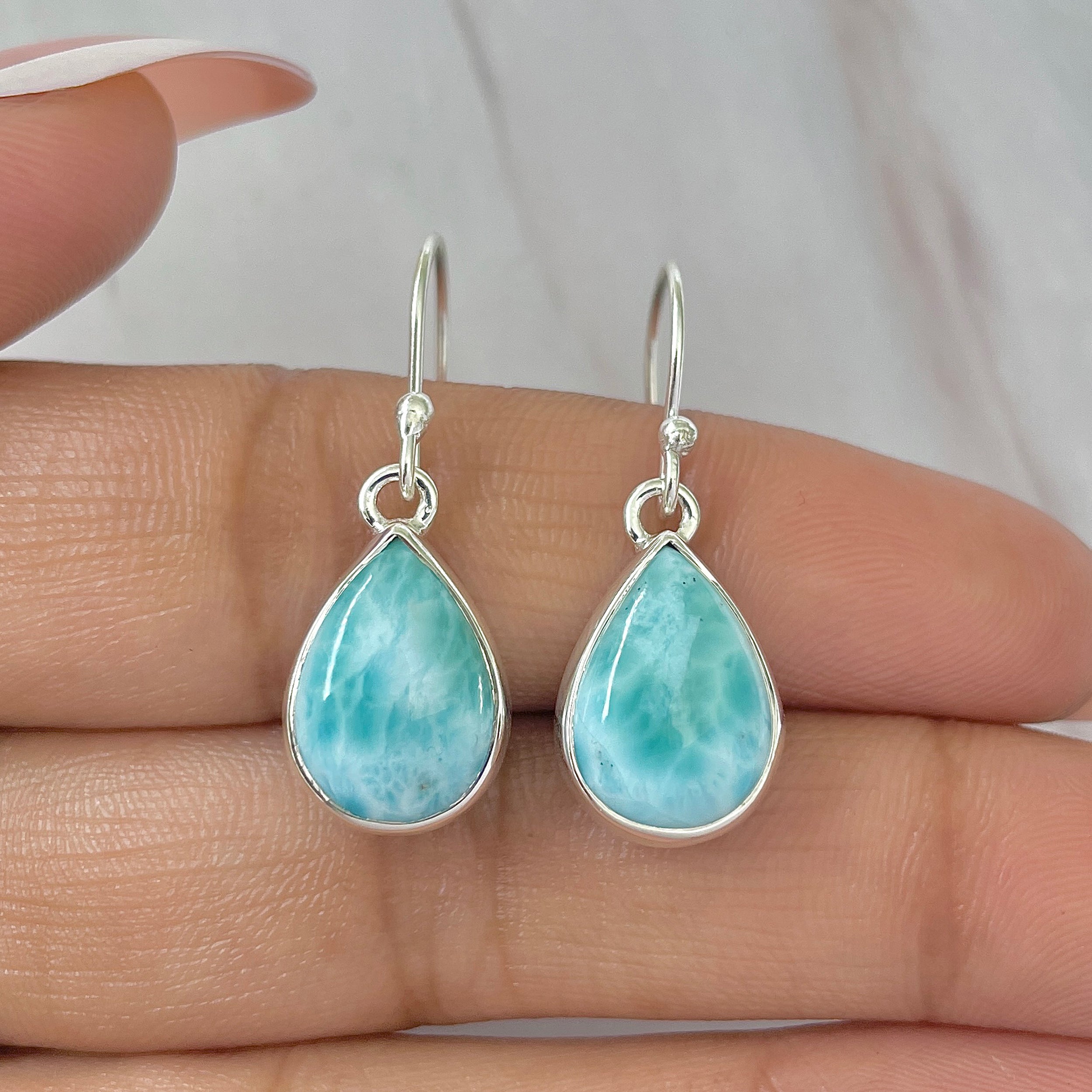 Larimar Earring-(LAR-E-487.)