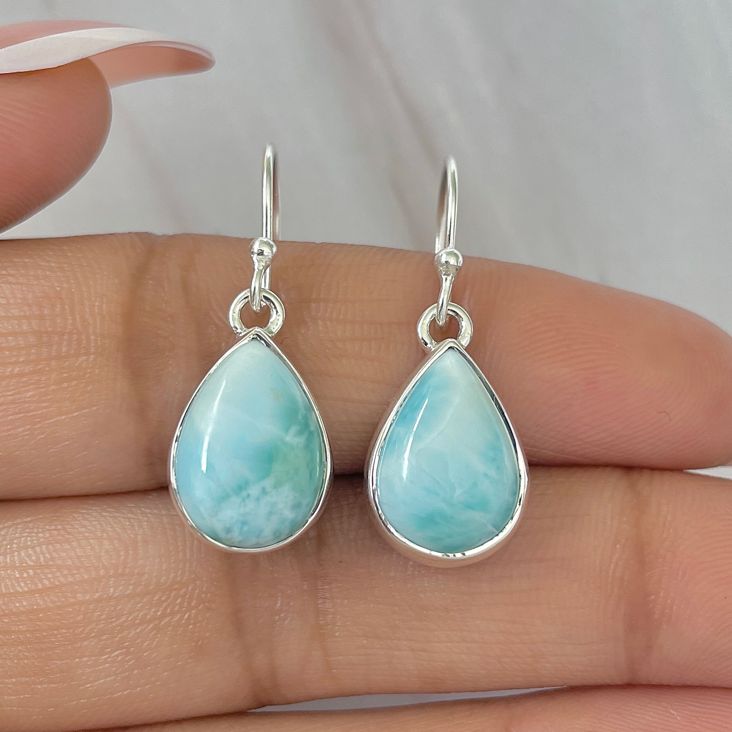Larimar Earring-(LAR-E-493.)