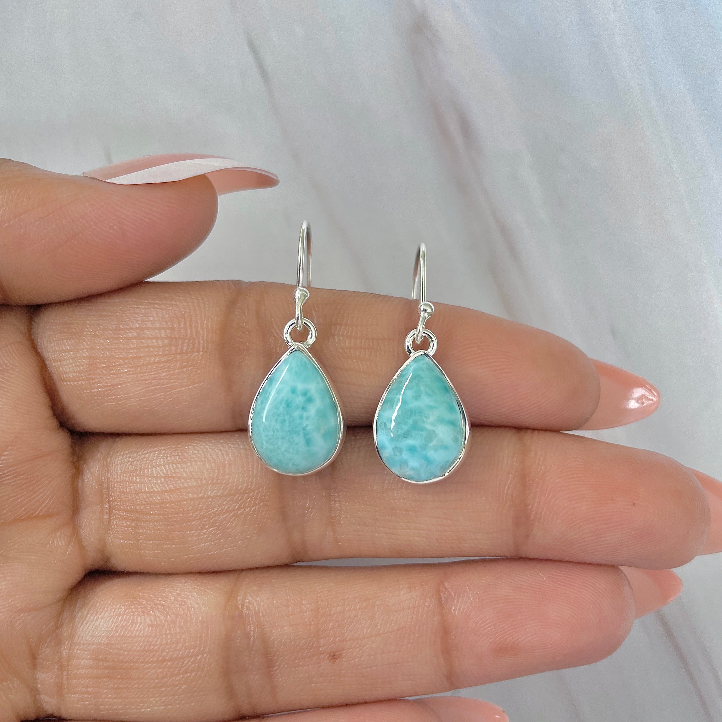 Larimar Earring-(LAR-E-495.)