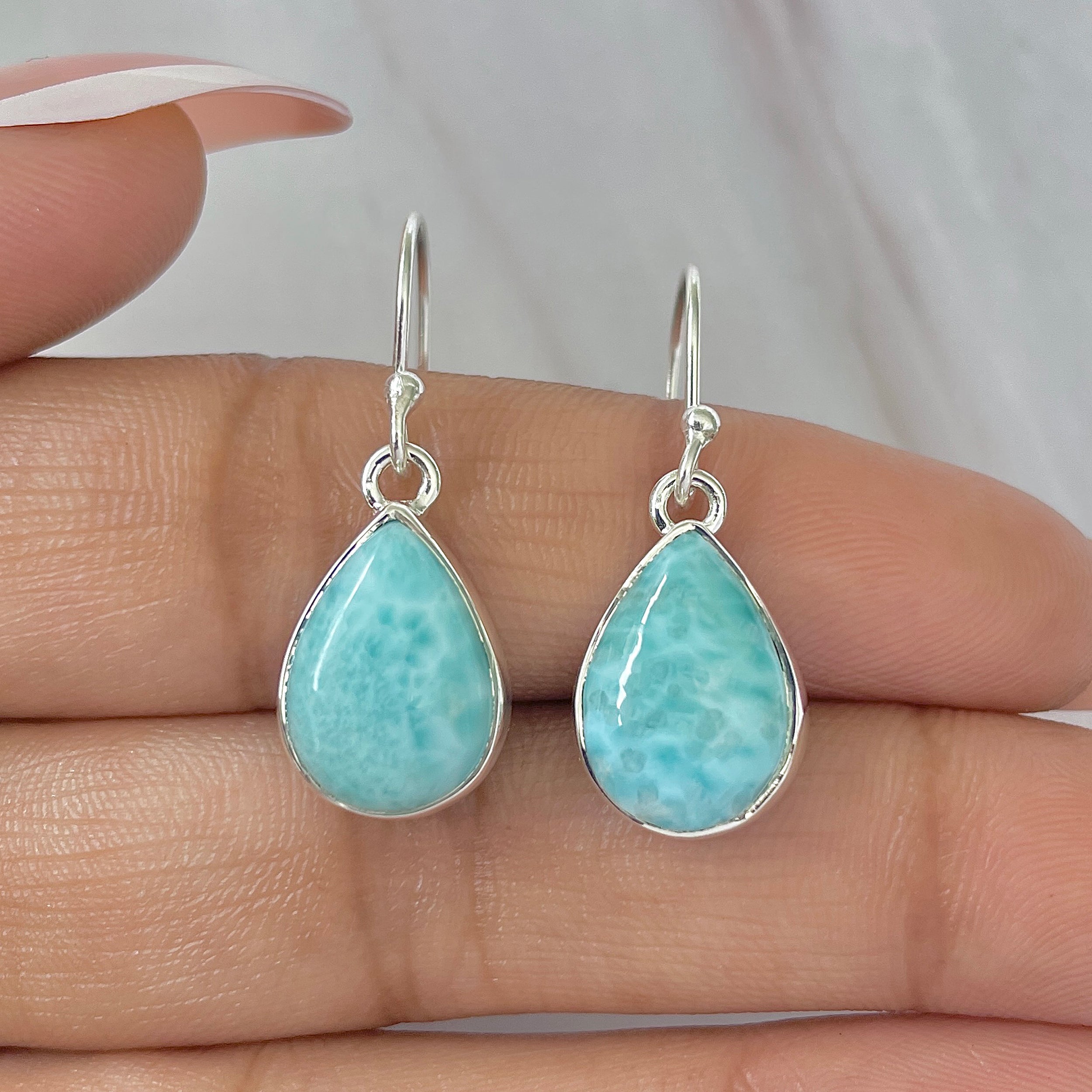 Larimar Earring-(LAR-E-495.)