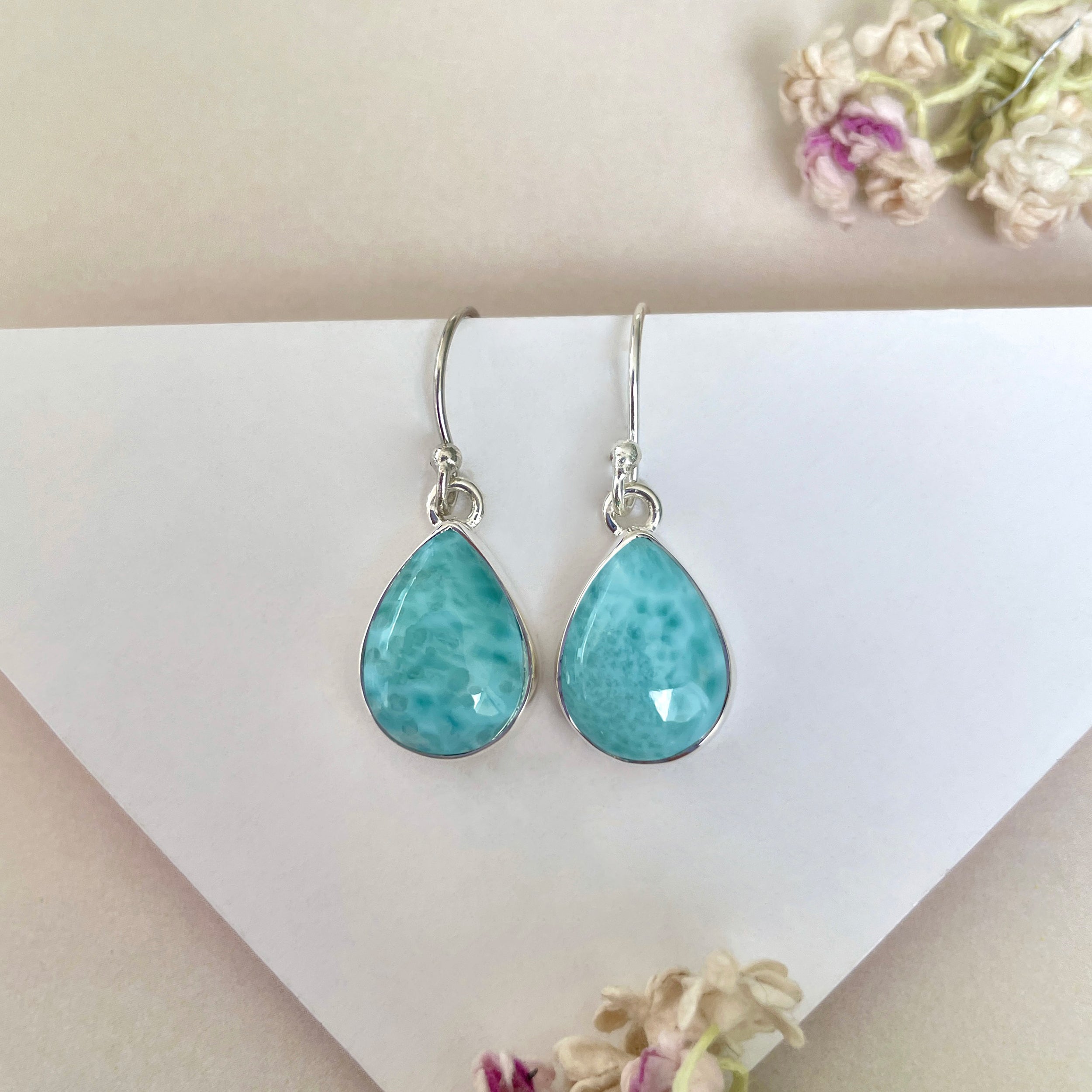 Larimar Earring-(LAR-E-495.)