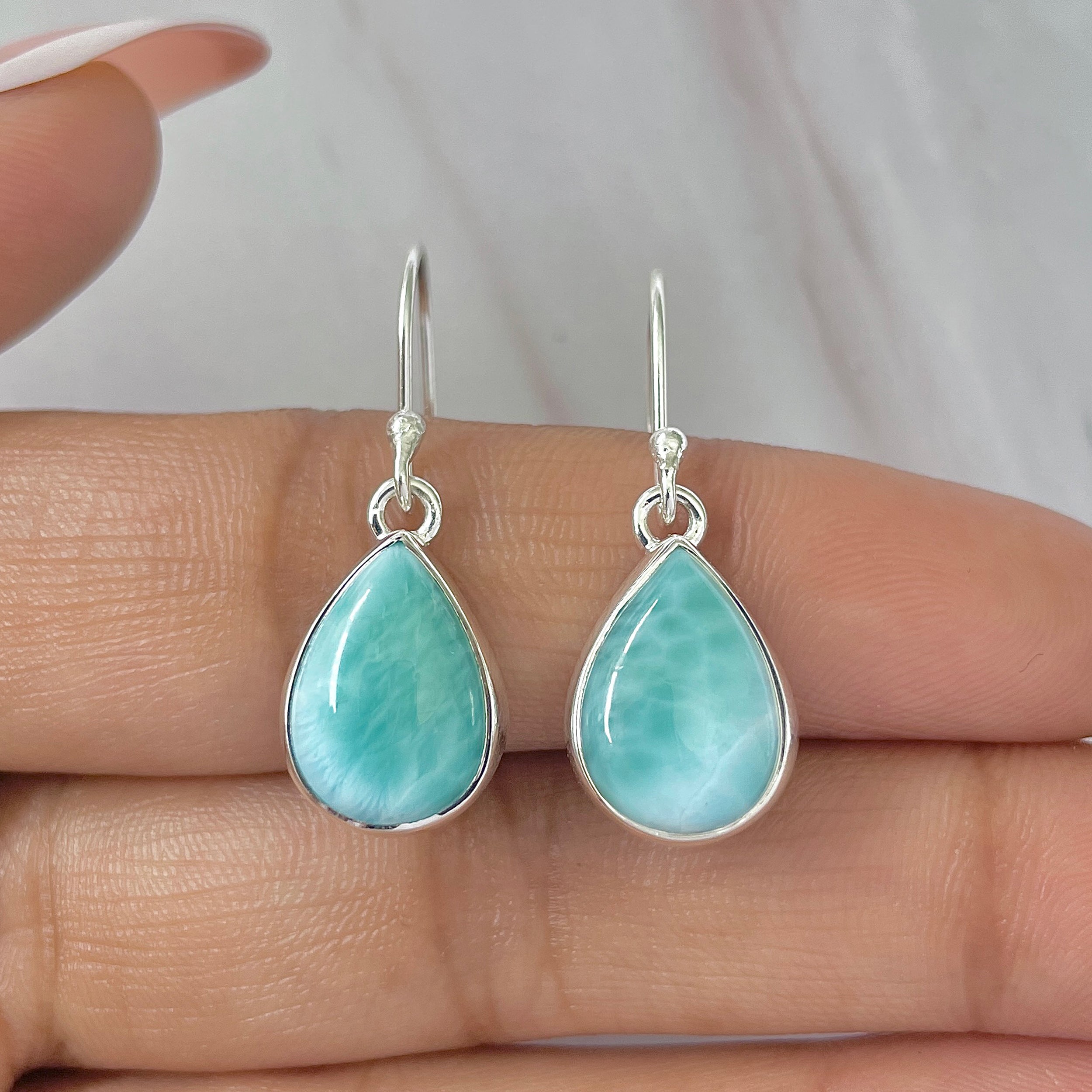 Larimar Earring-(LAR-E-498.)