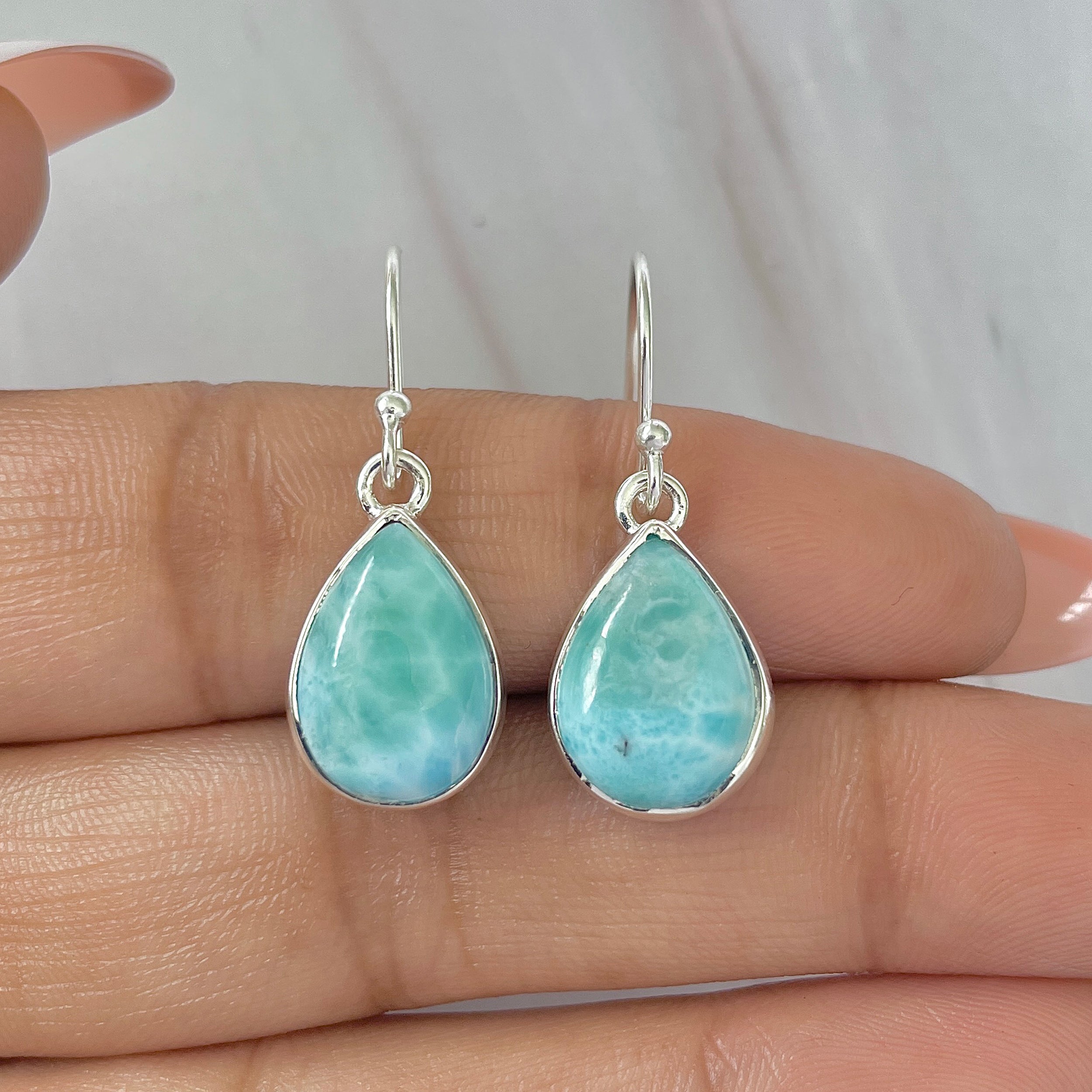Larimar Earring-(LAR-E-499.)