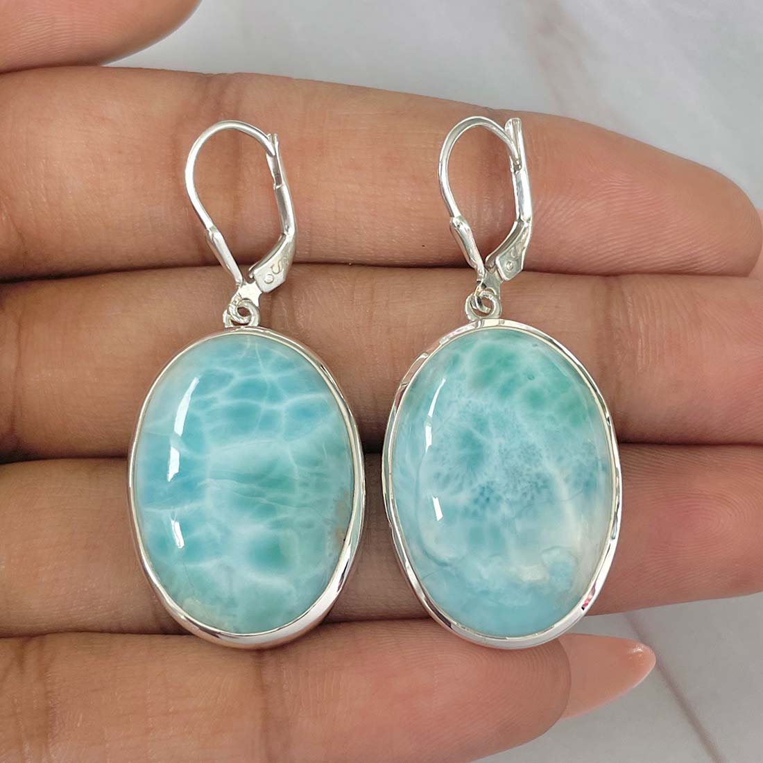 Larimar Earring-(LAR-E-50.)