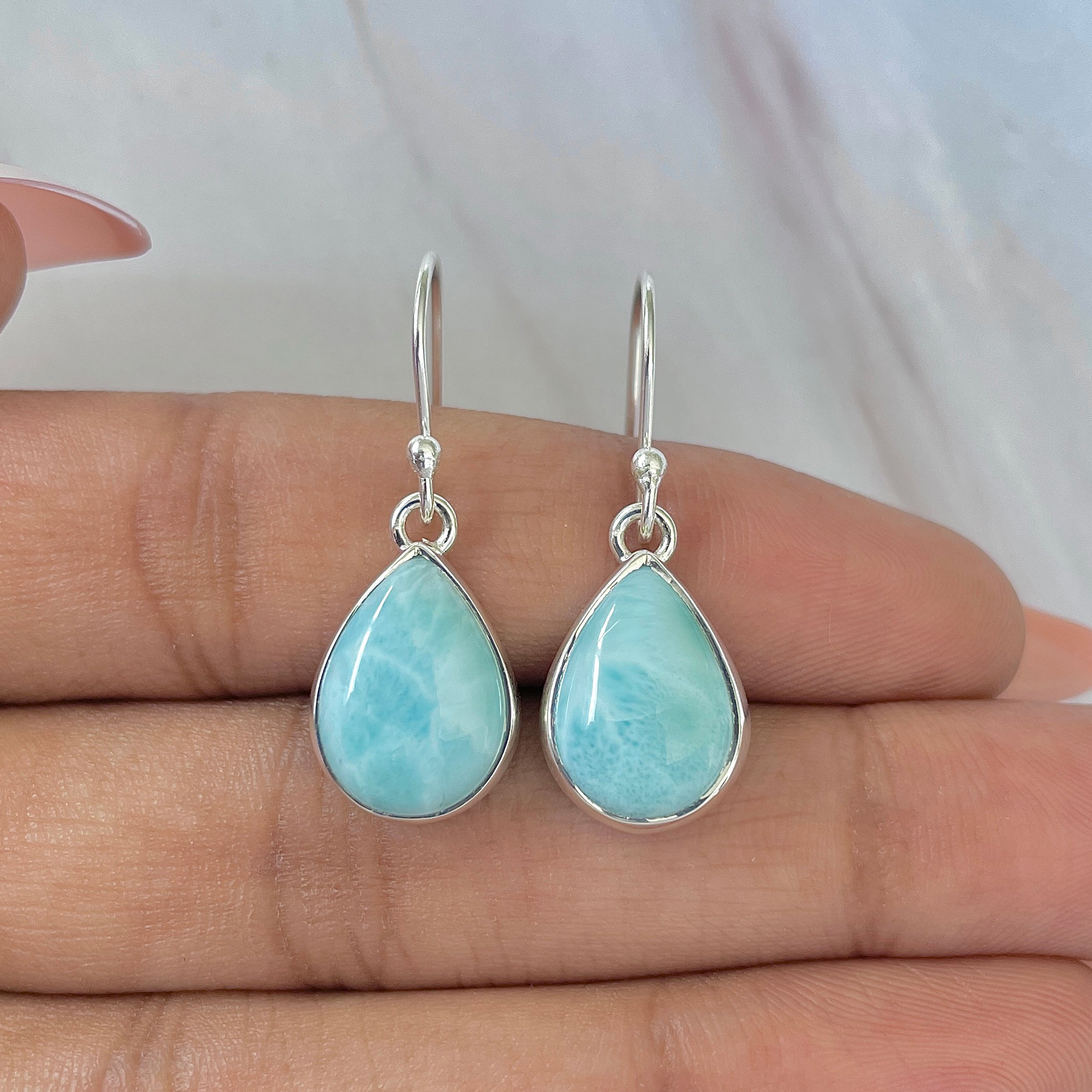 Larimar Earring-(LAR-E-506.)