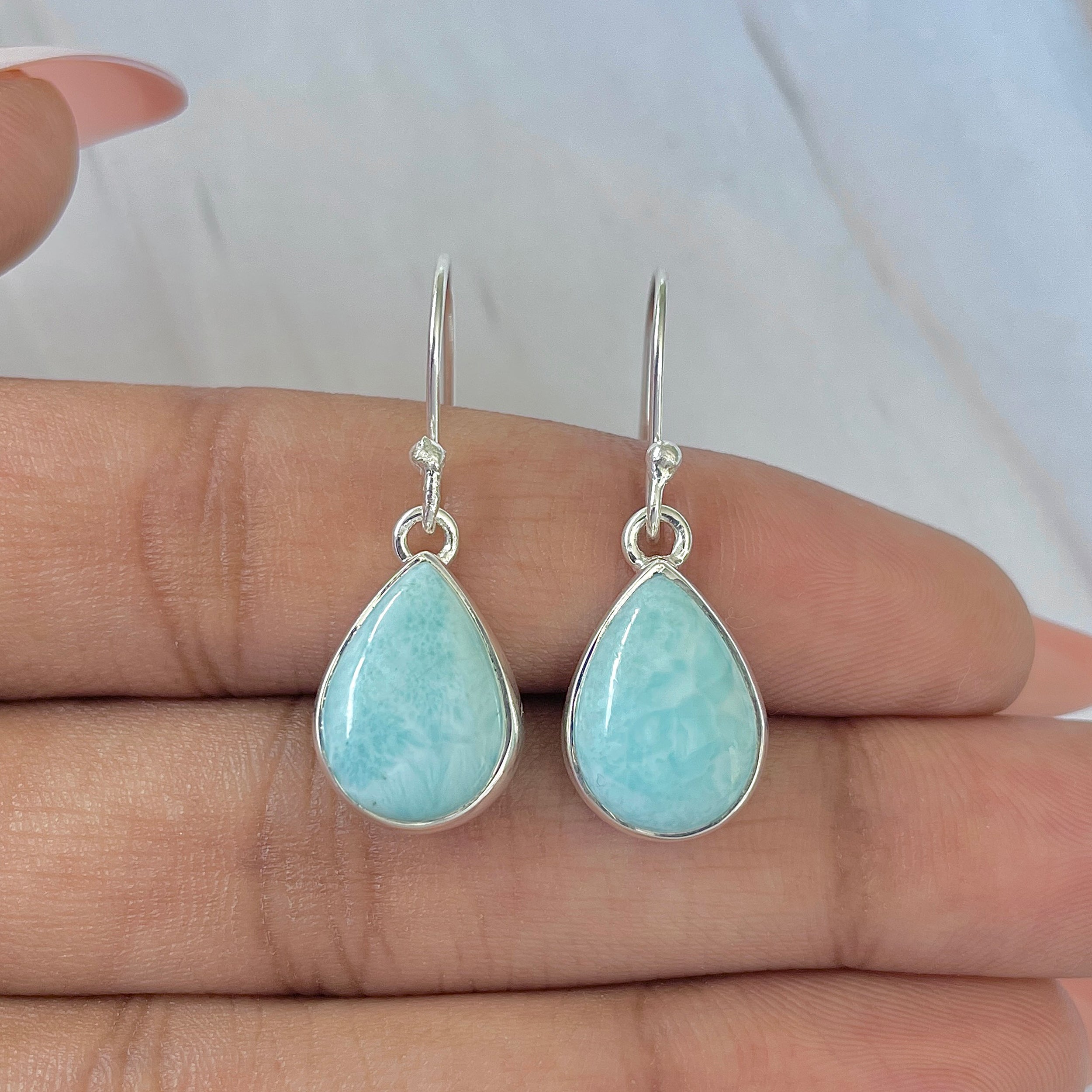 Larimar Earring-(LAR-E-508.)