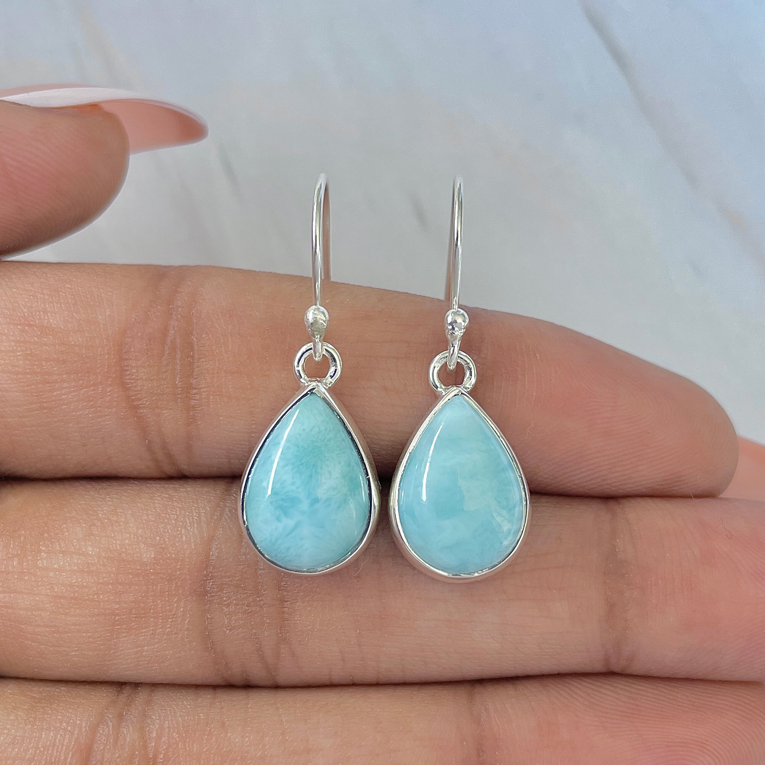 Larimar Earring-(LAR-E-509.)