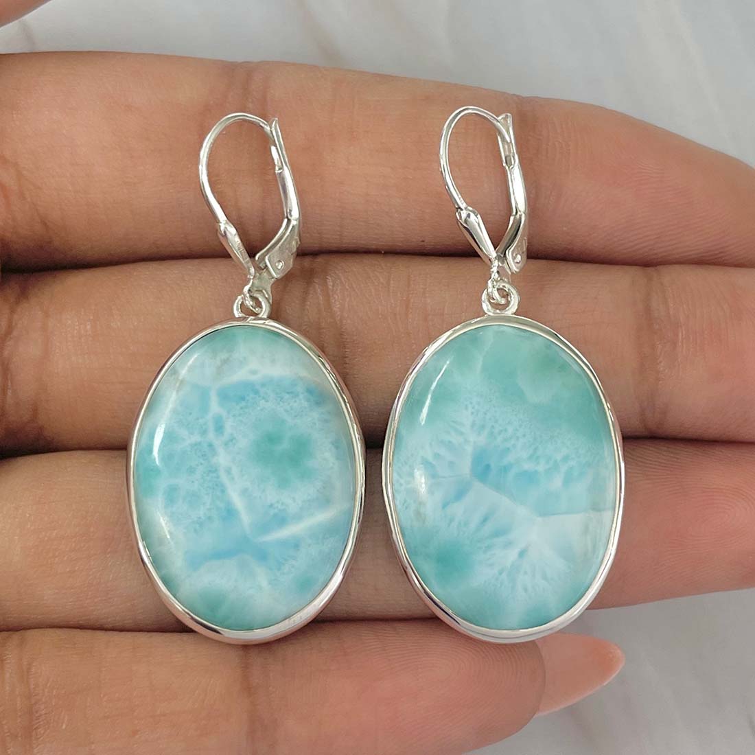Larimar Earring-(LAR-E-51.)