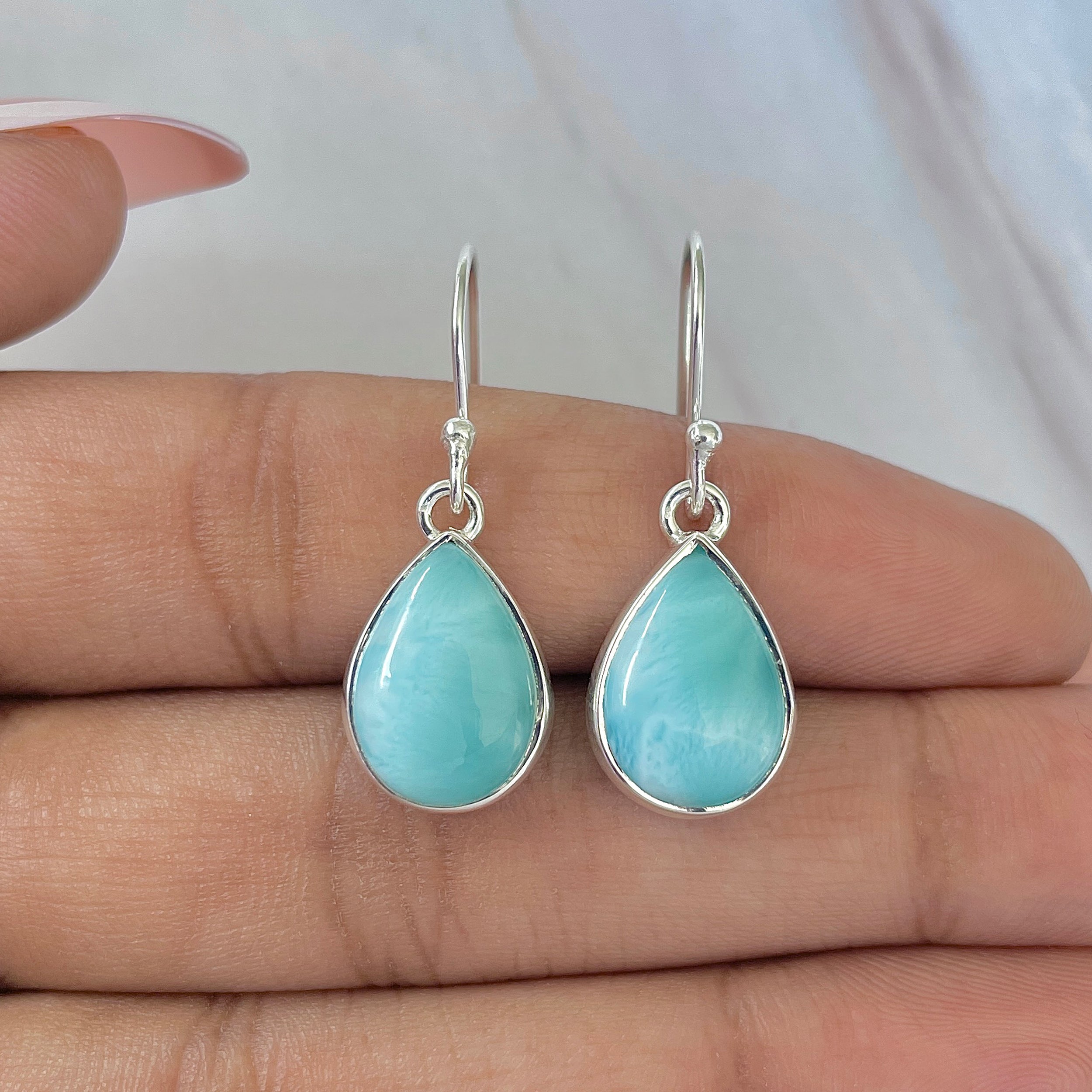 Larimar Earring-(LAR-E-510.)