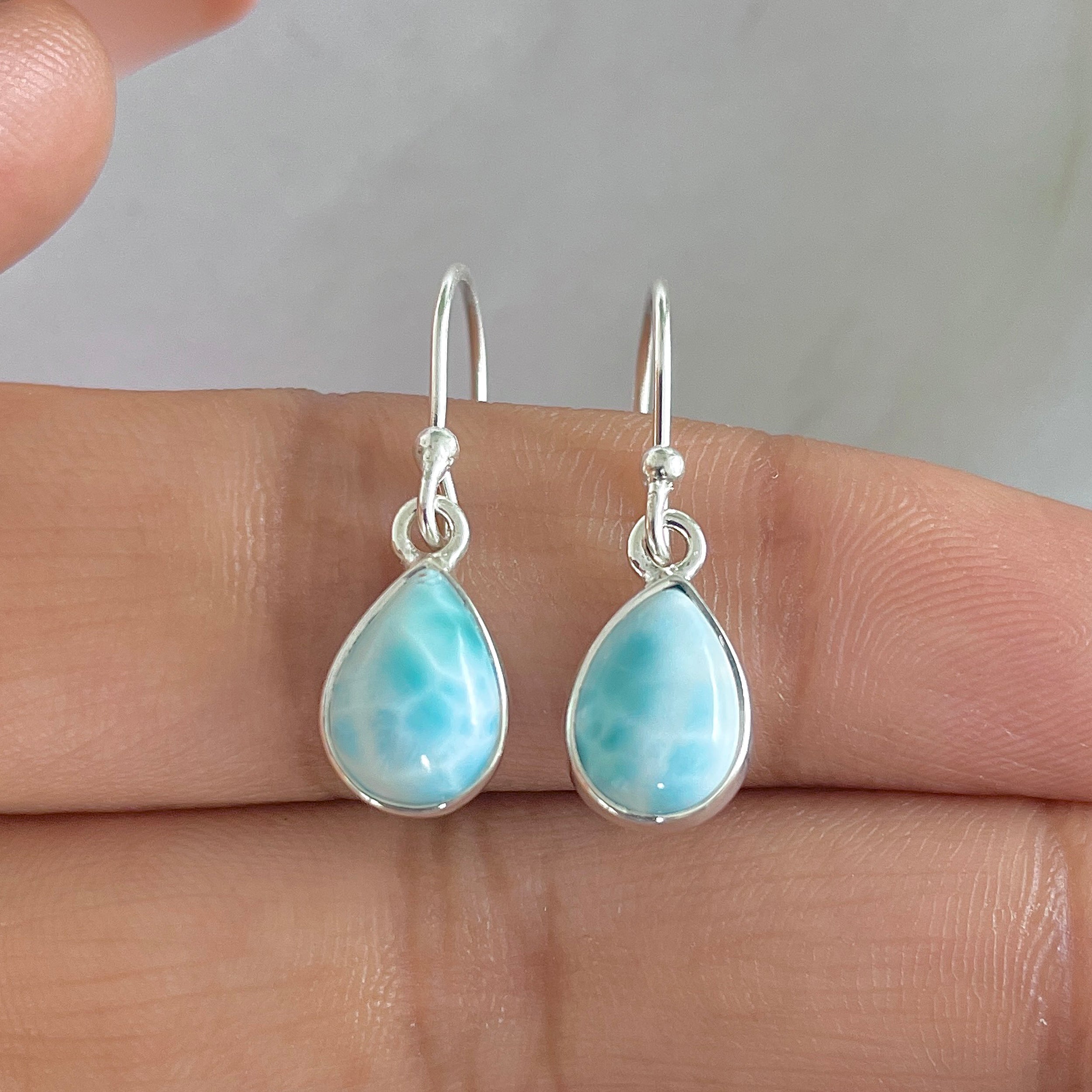 Larimar Earring-(LAR-E-515.)