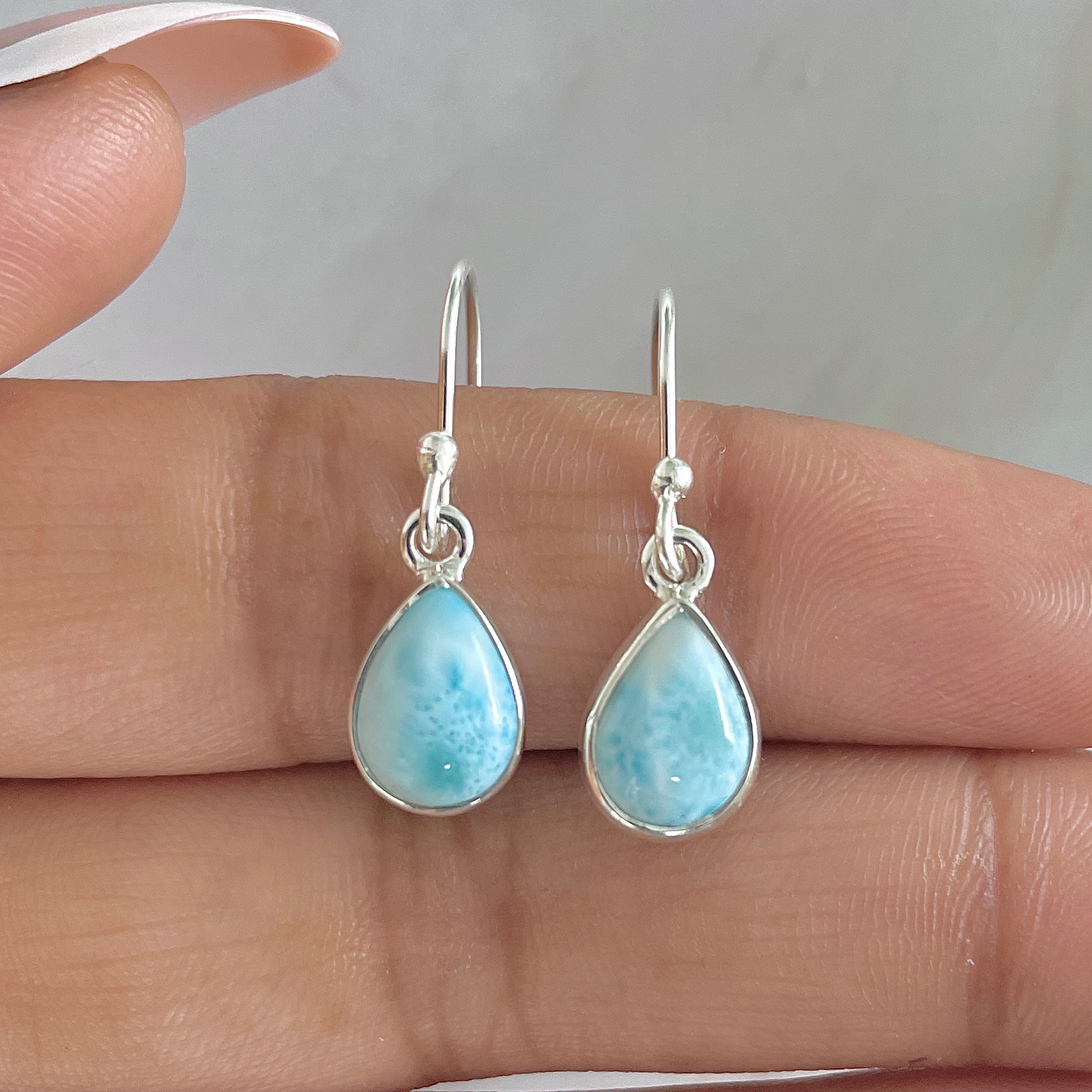 Larimar Earring-(LAR-E-518.)