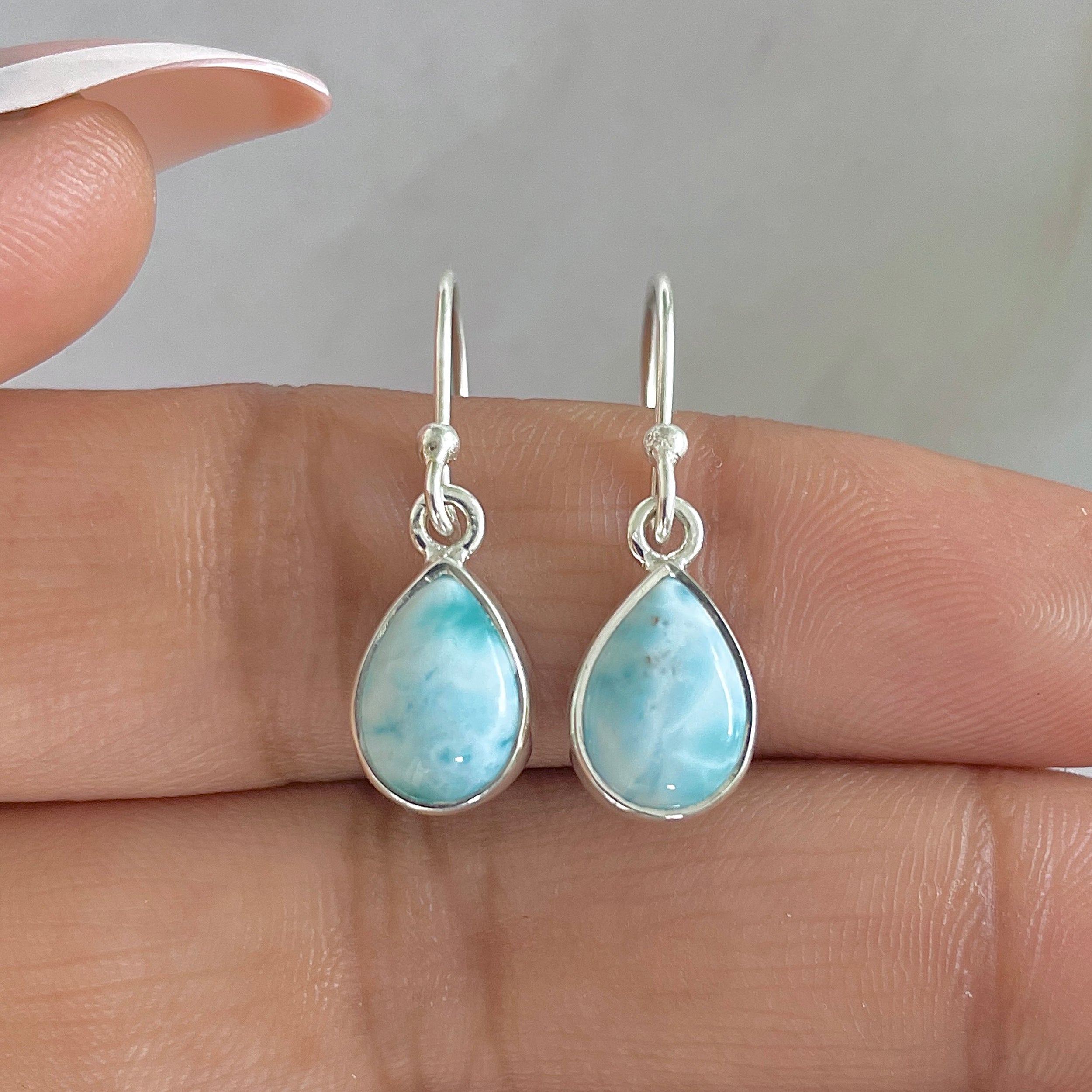 Larimar Earring-(LAR-E-520.)