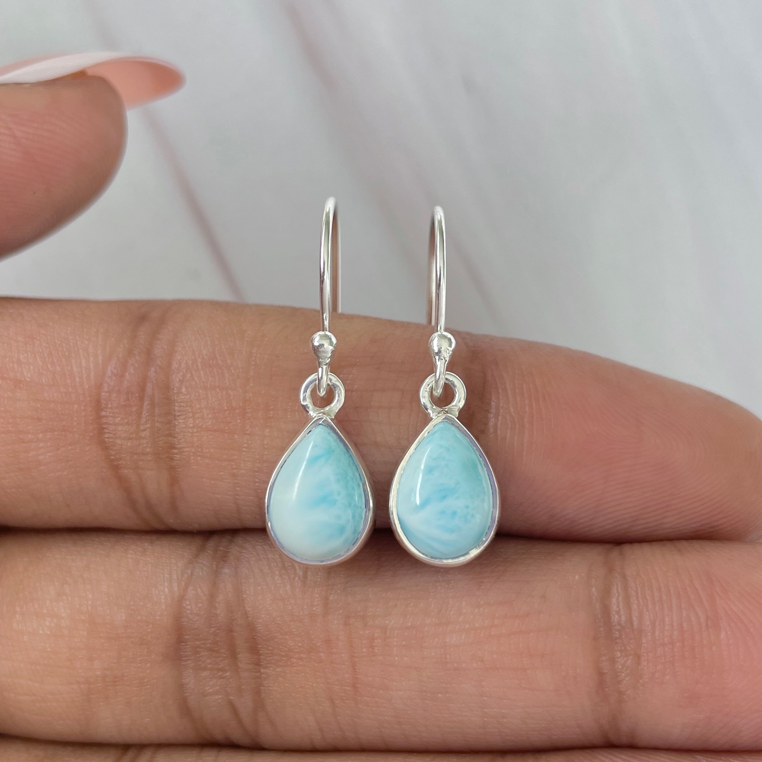 Larimar Earring-(LAR-E-534.)