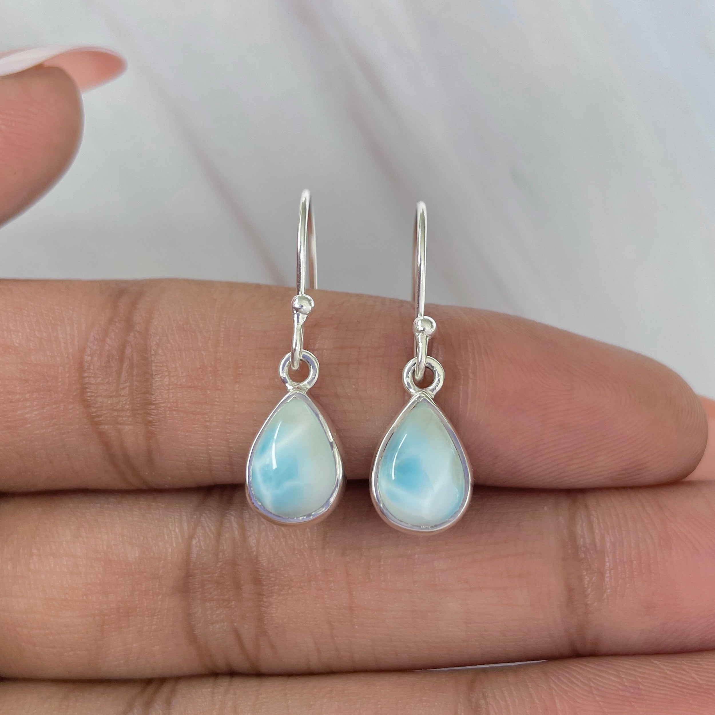 Larimar Earring-(LAR-E-535.)