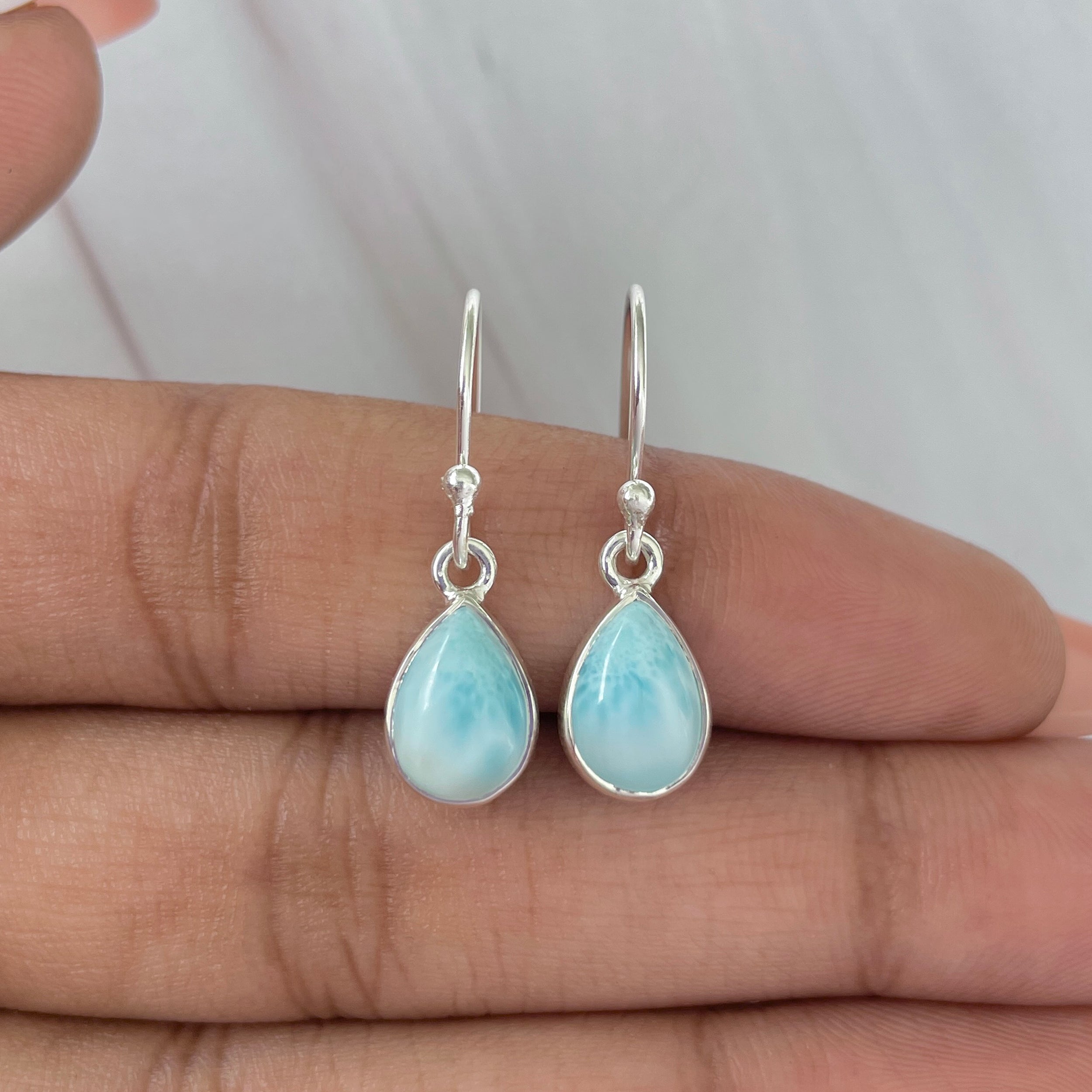 Larimar Earring-(LAR-E-536.)