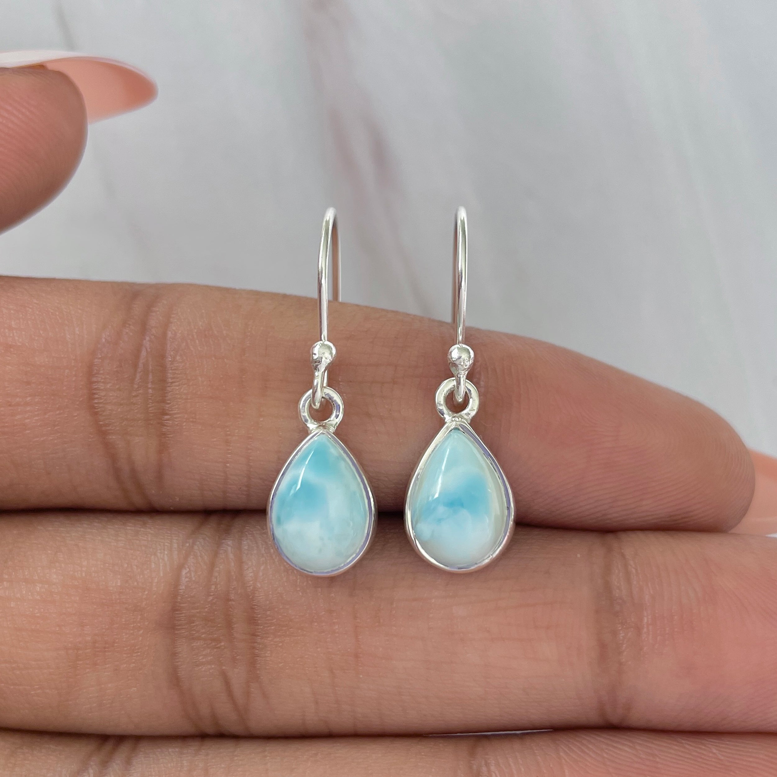 Larimar Earring-(LAR-E-537.)