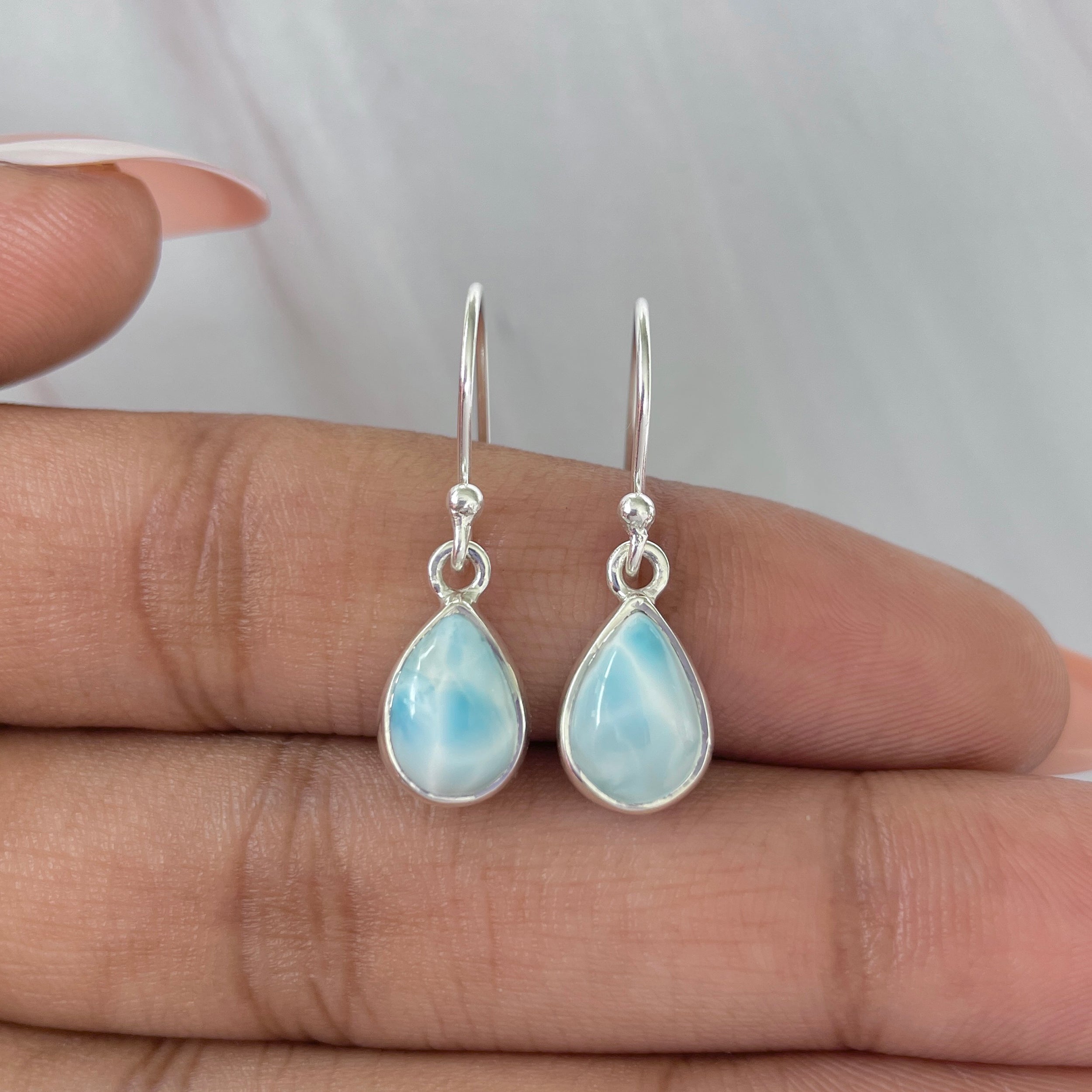 Larimar Earring-(LAR-E-538.)