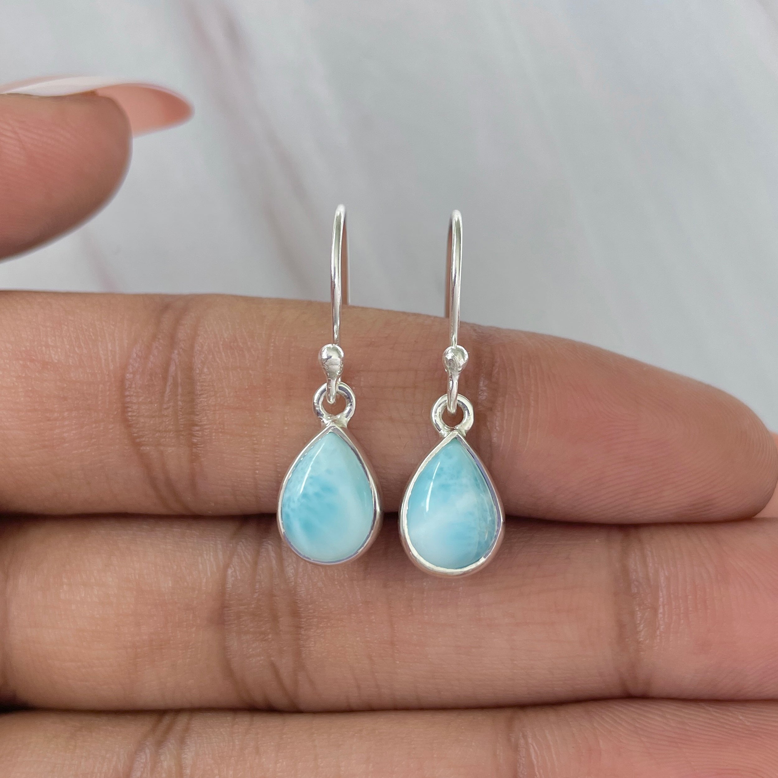 Larimar Earring-(LAR-E-540.)