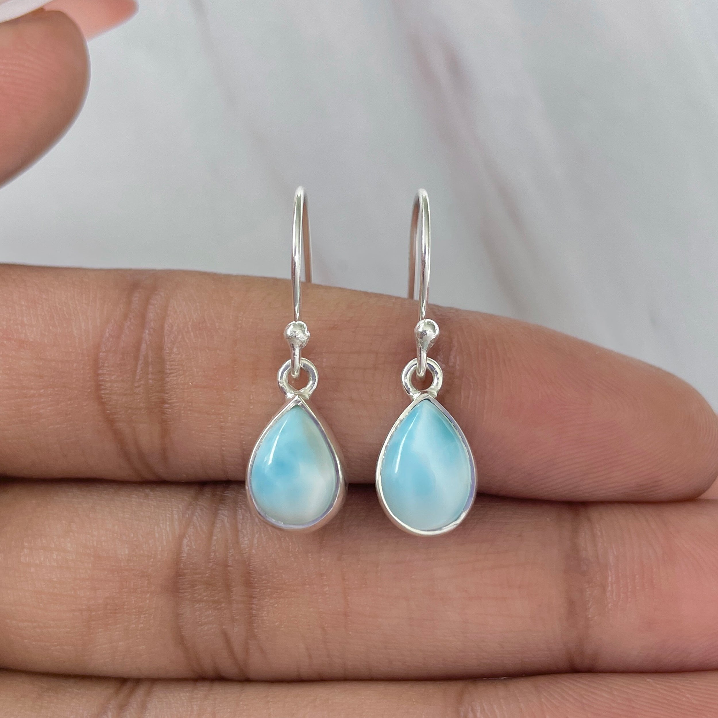 Larimar Earring-(LAR-E-541.)