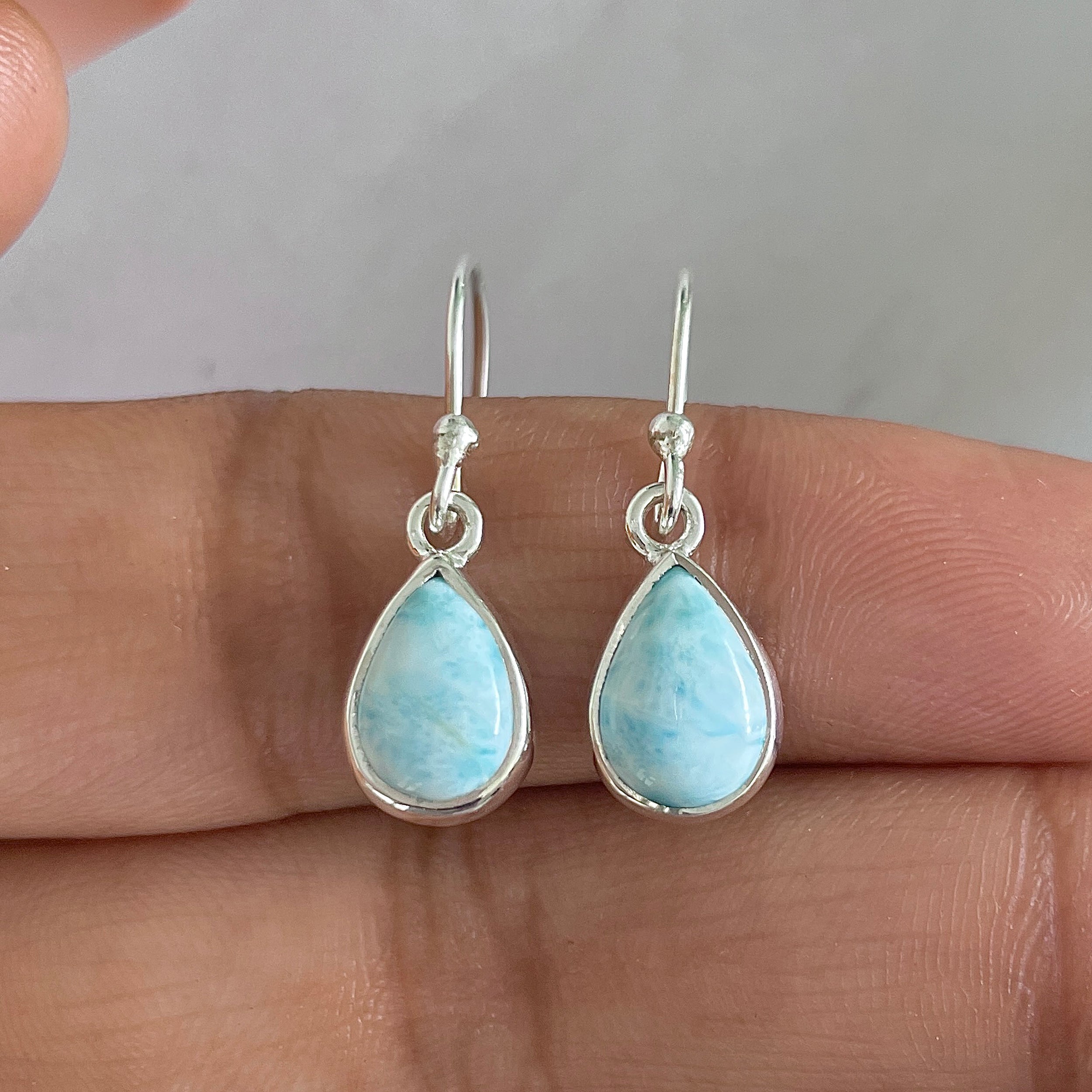 Larimar Earring-(LAR-E-543.)