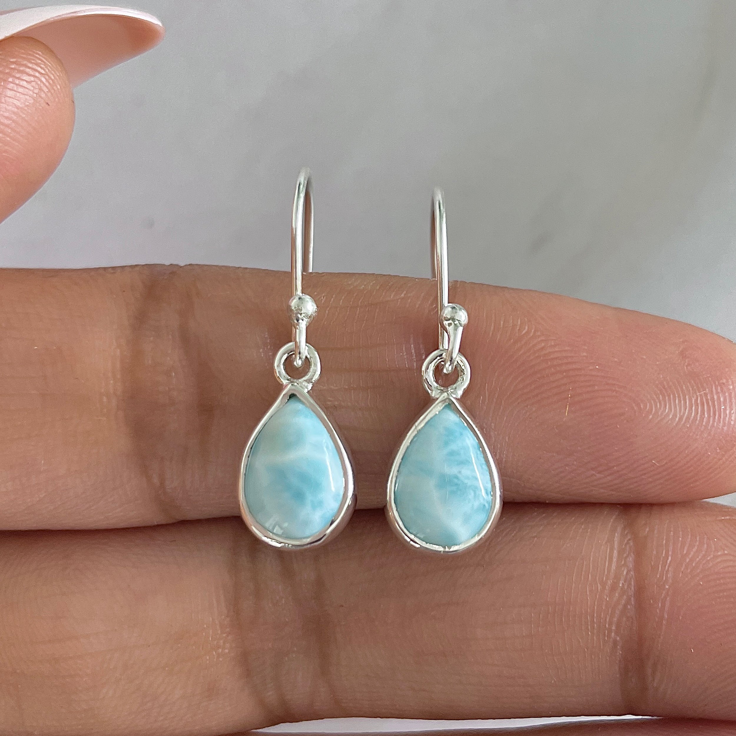Larimar Earring-(LAR-E-545.)
