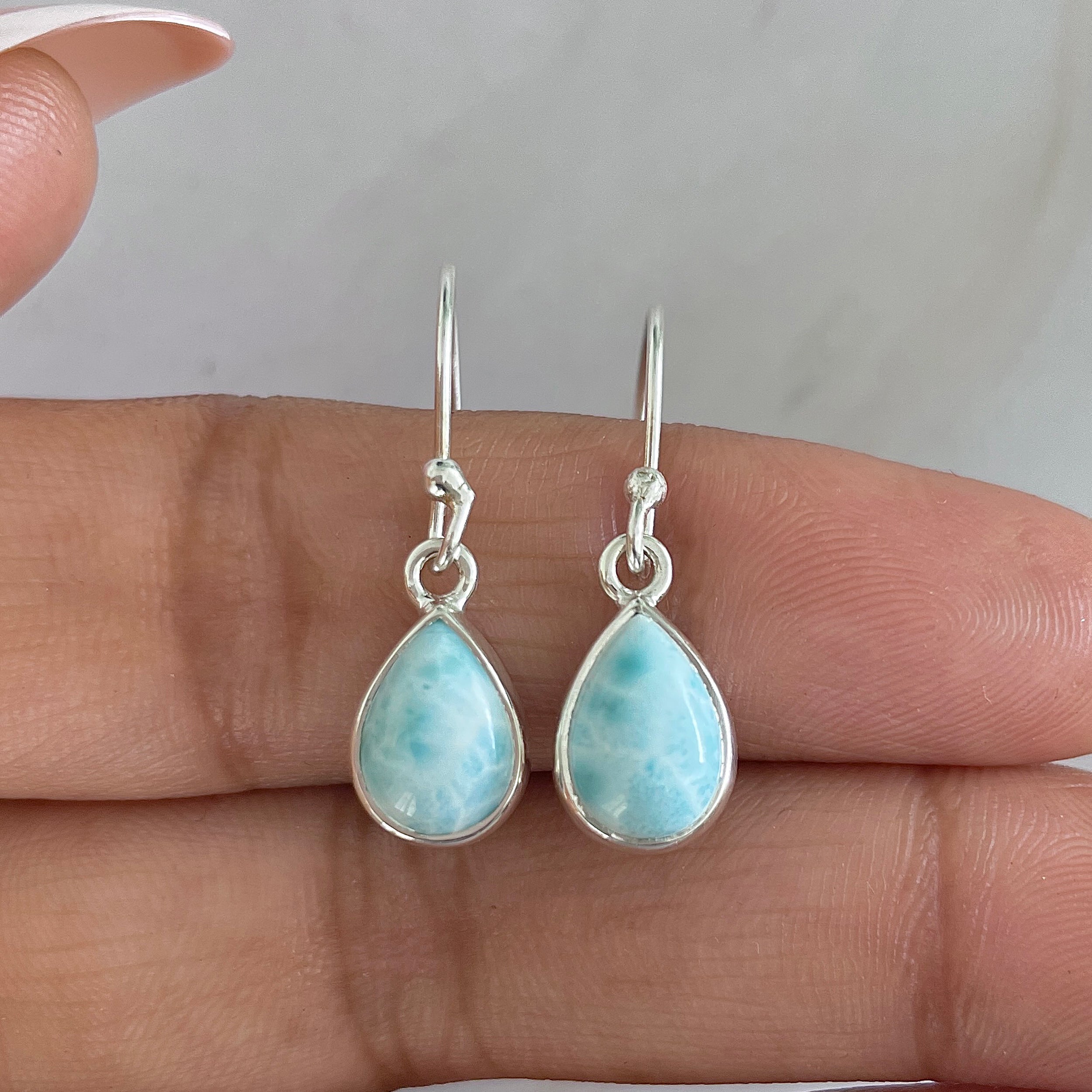 Larimar Earring-(LAR-E-546.)