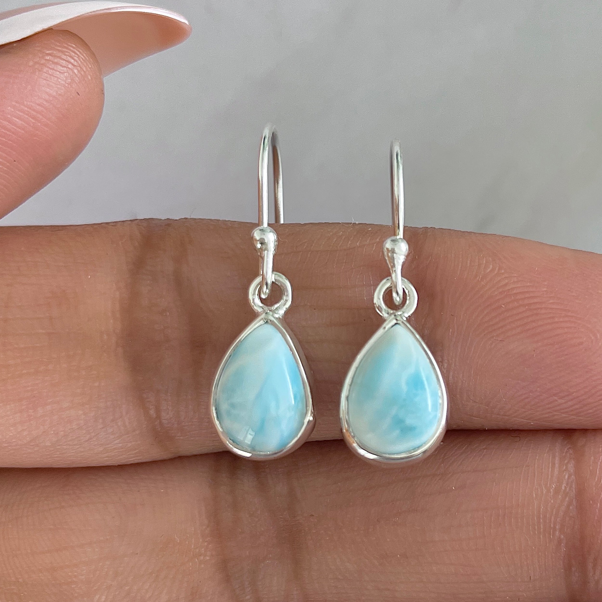 Larimar Earring-(LAR-E-548.)
