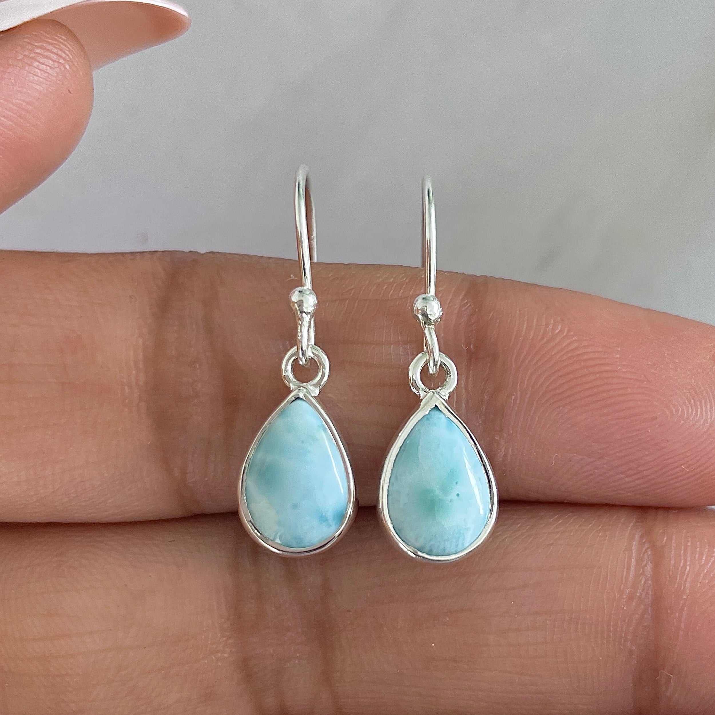 Larimar Earring-(LAR-E-551.)