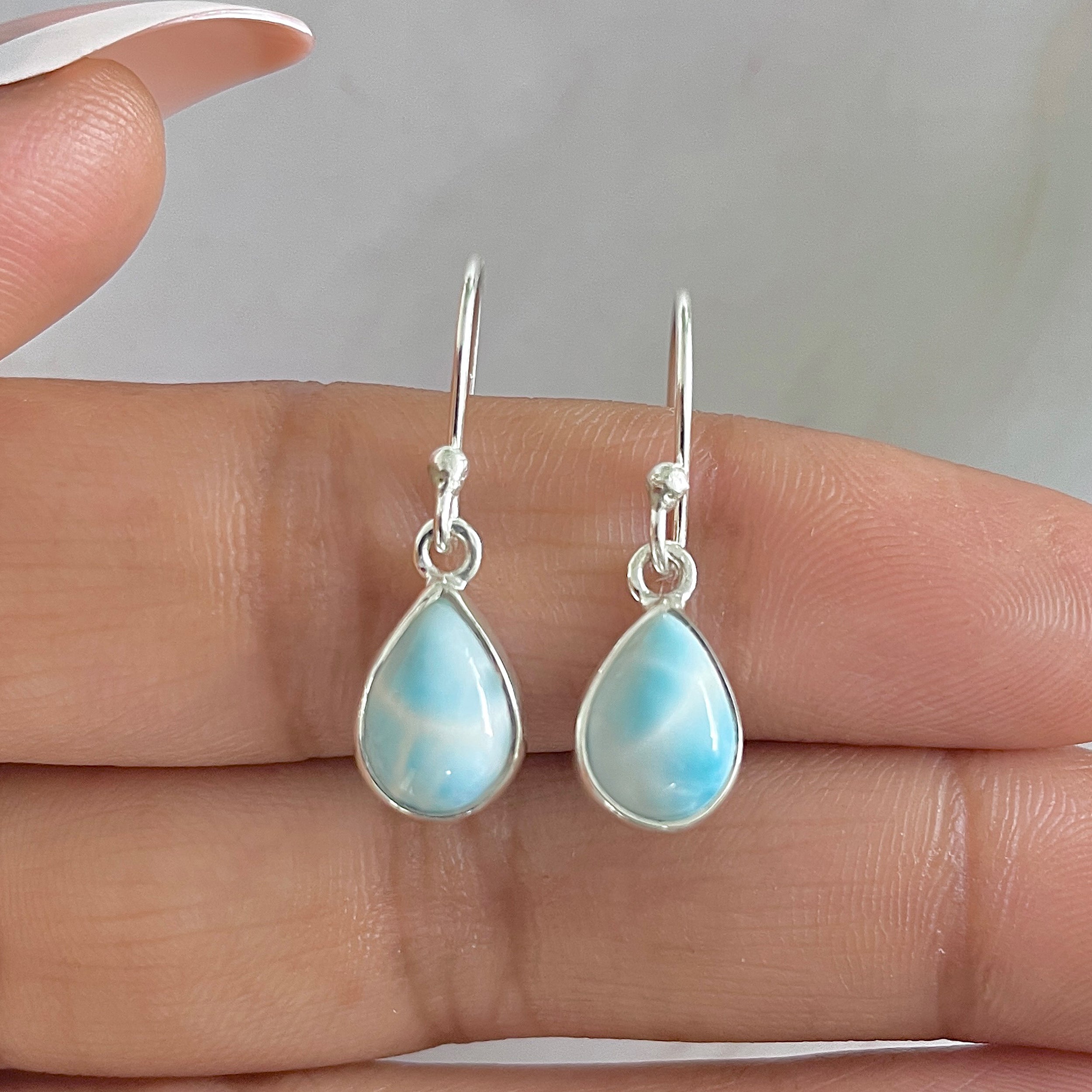 Larimar Earring-(LAR-E-552.)