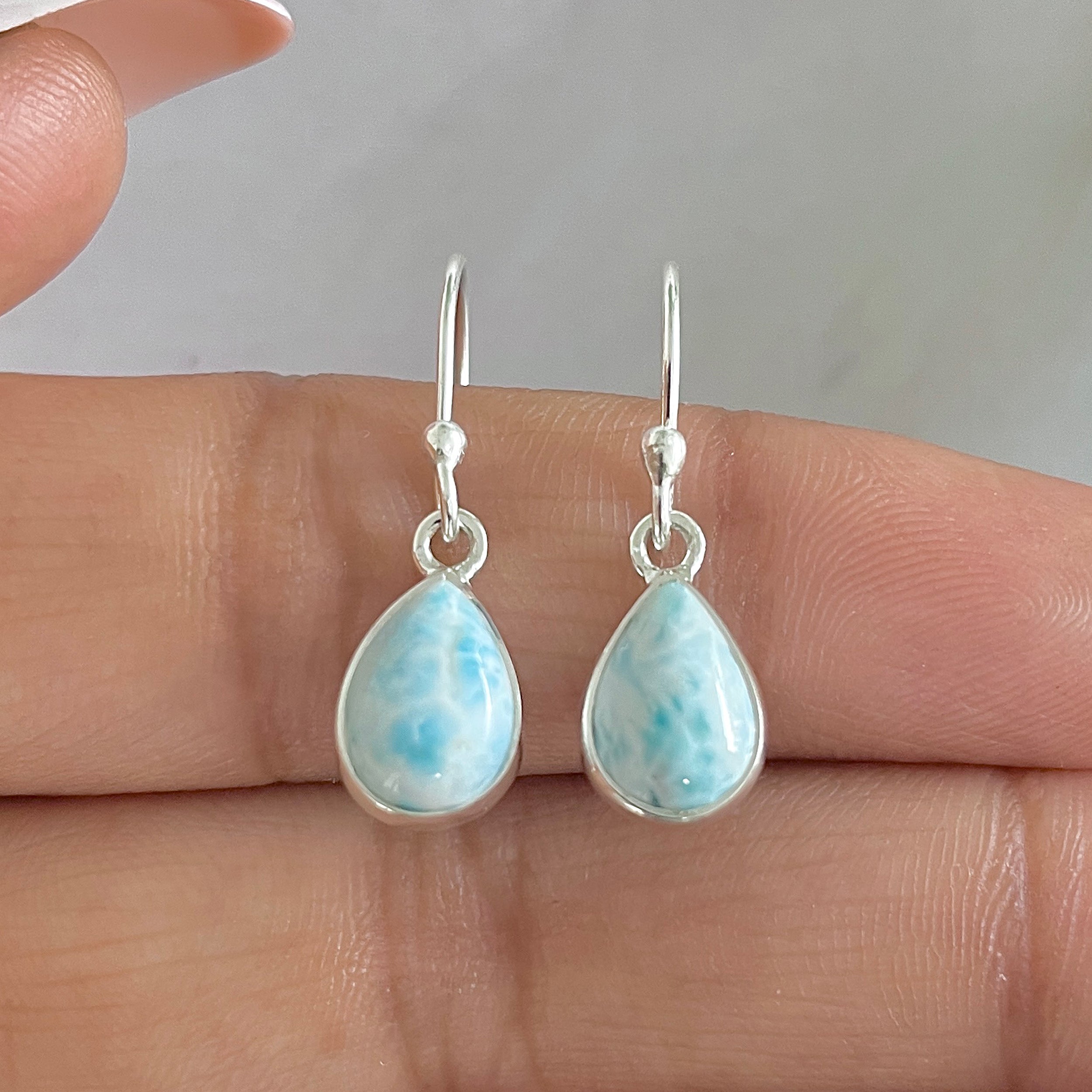 Larimar Earring-(LAR-E-553.)