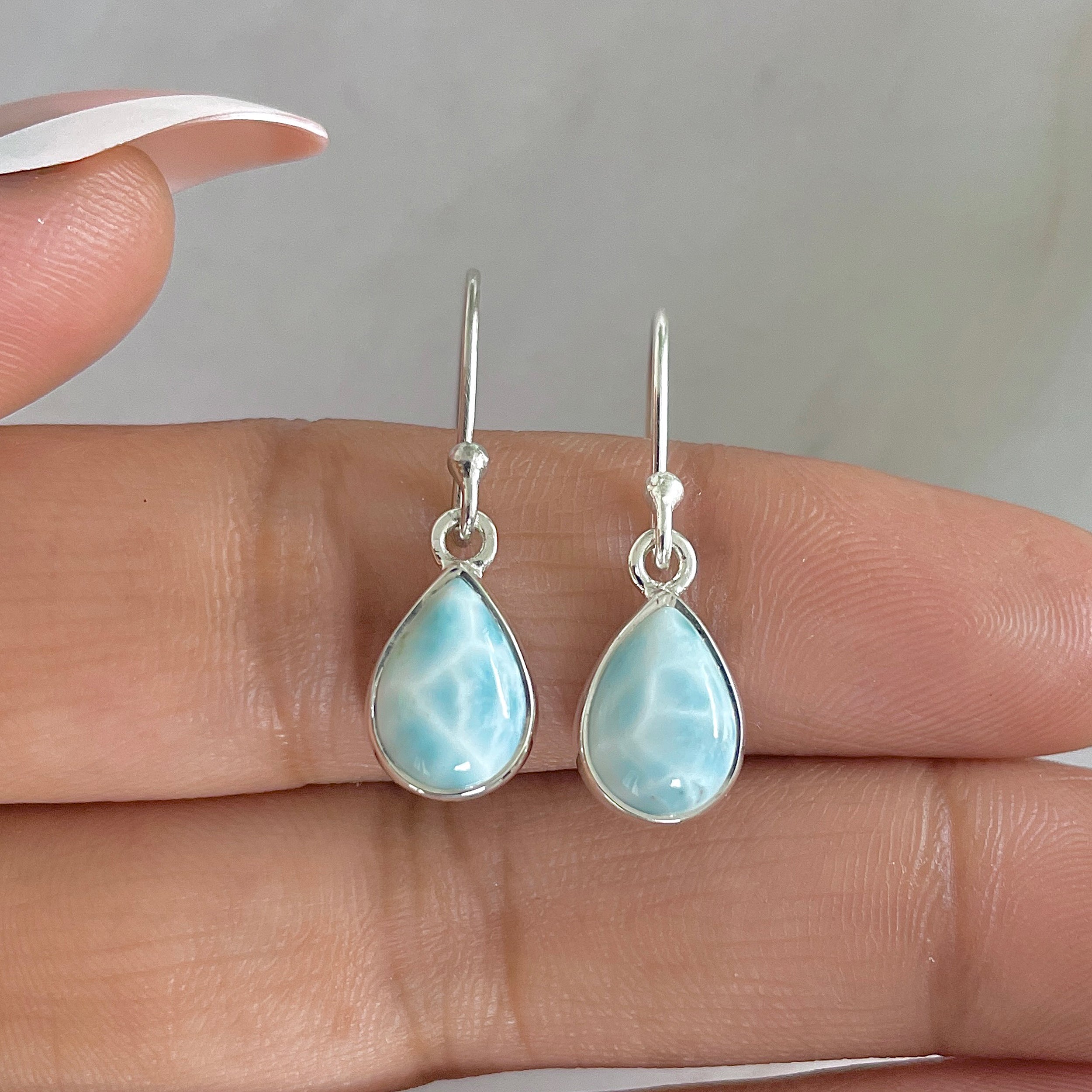 Larimar Earring-(LAR-E-557.)