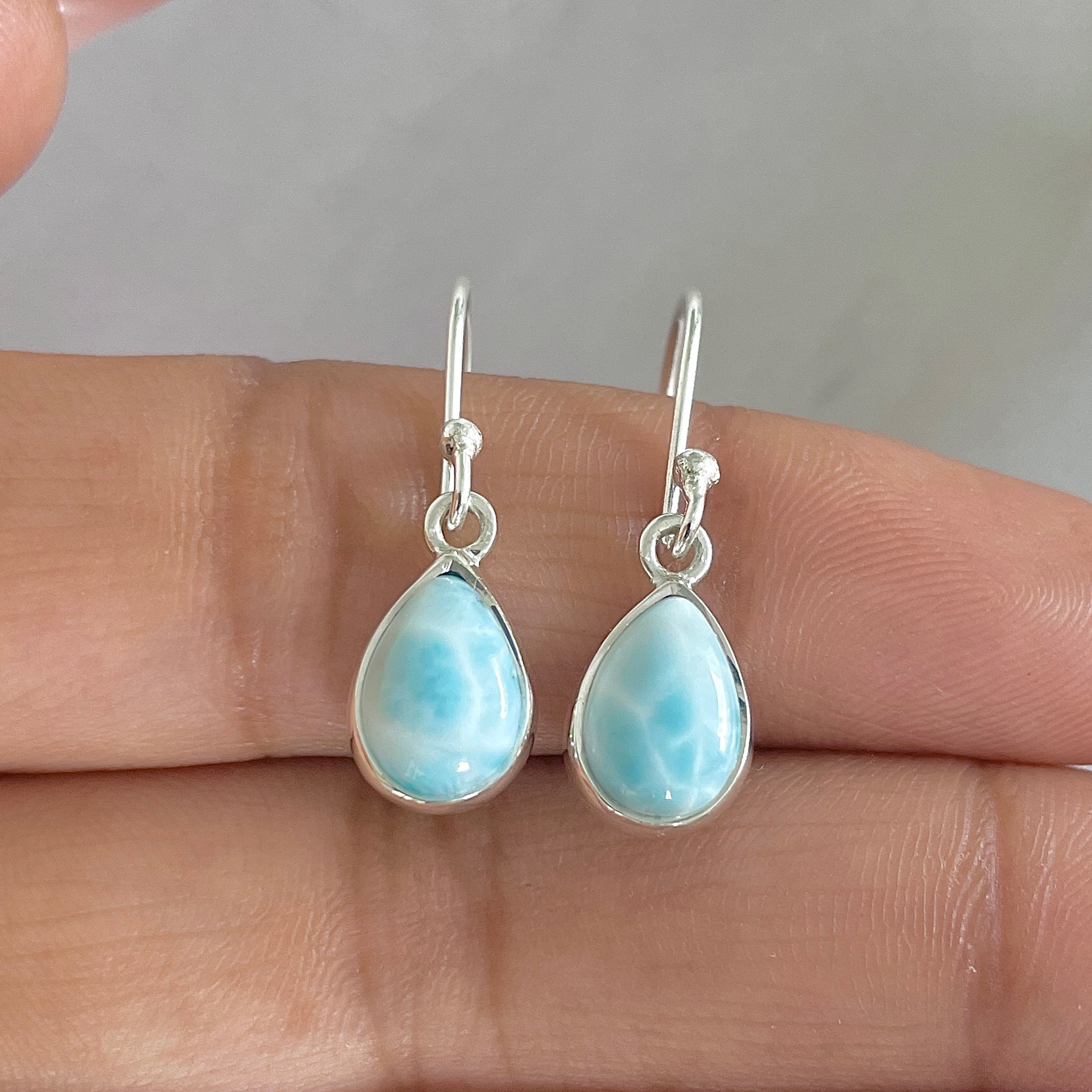 Larimar Earring-(LAR-E-558.)