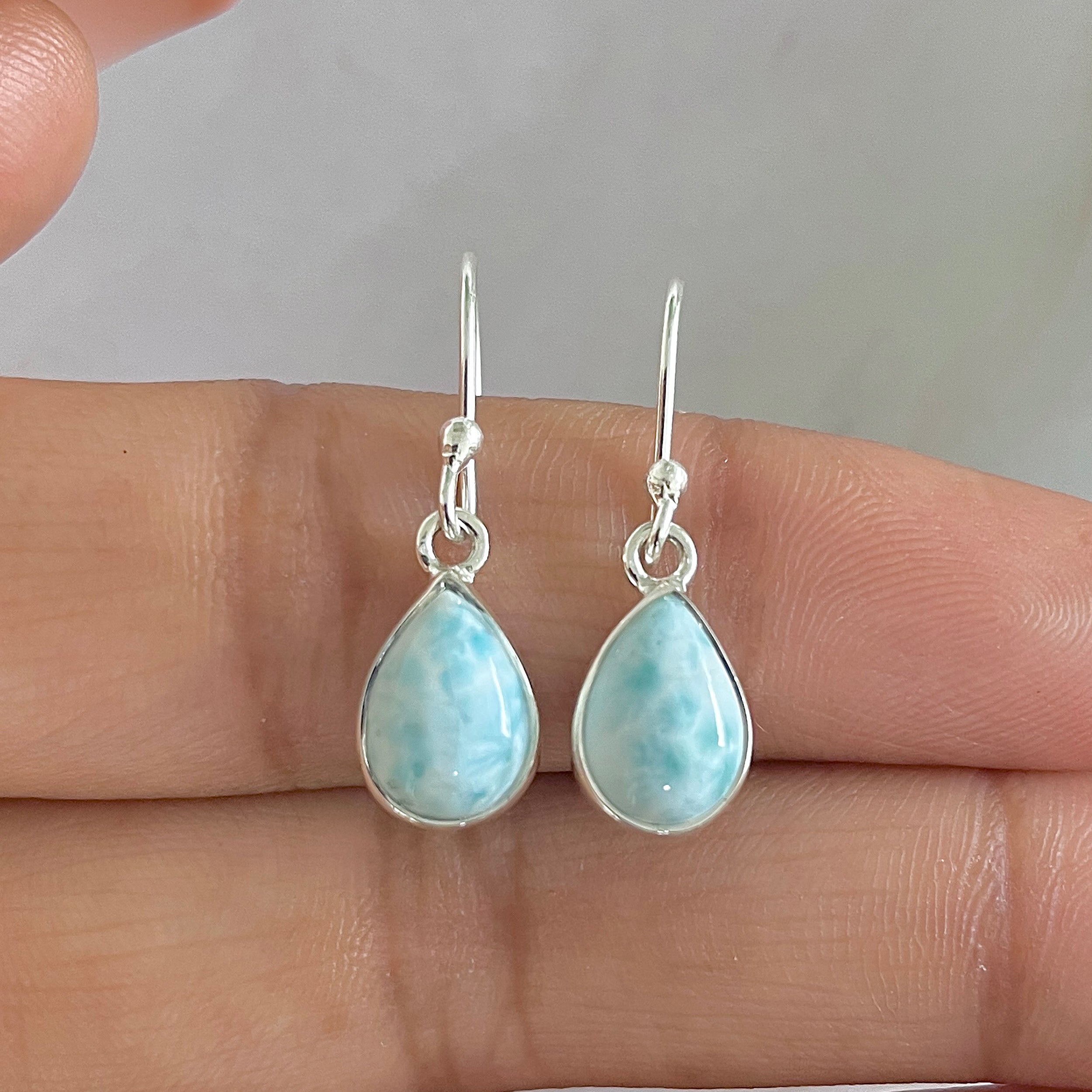 Larimar Earring-(LAR-E-561.)