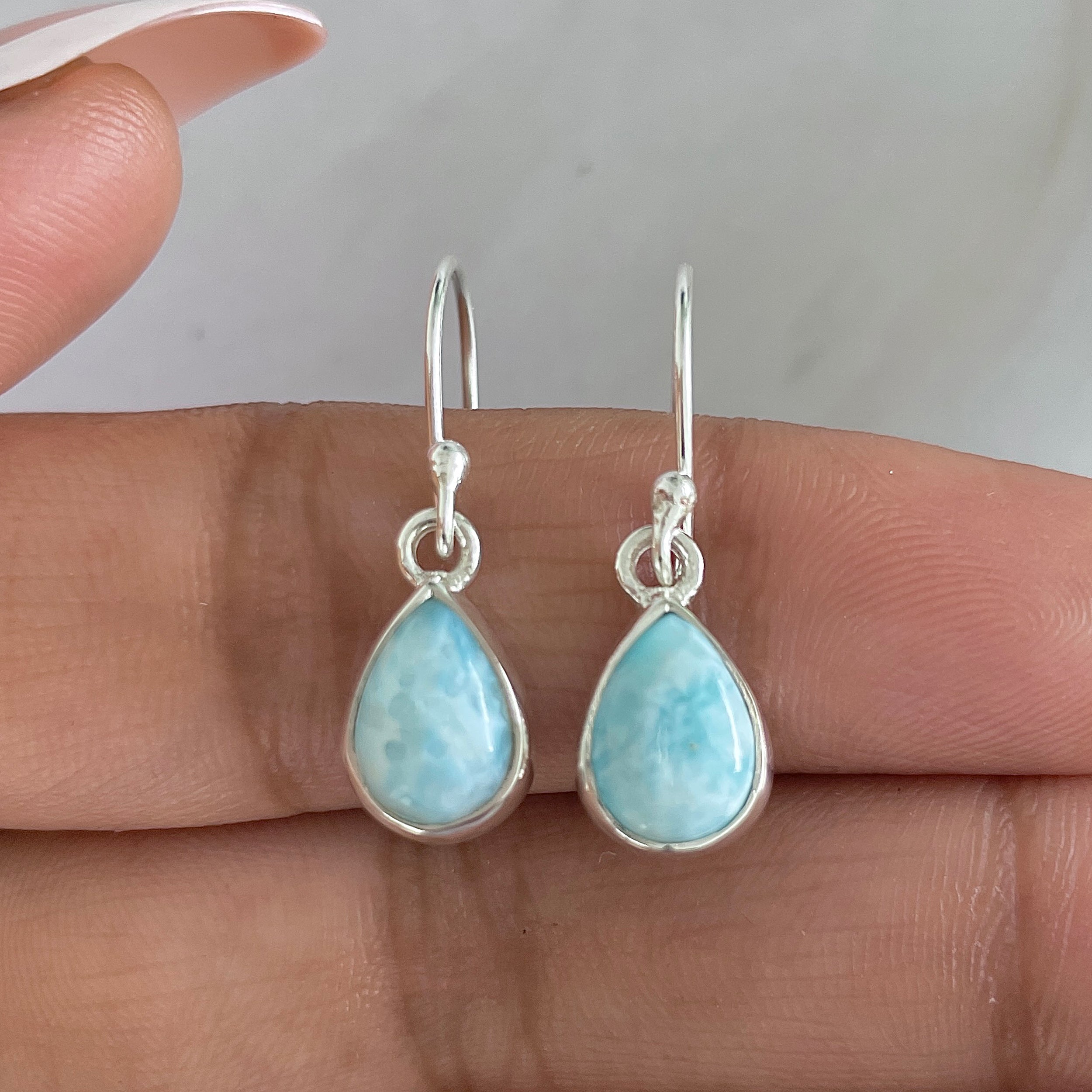Larimar Earring-(LAR-E-563.)