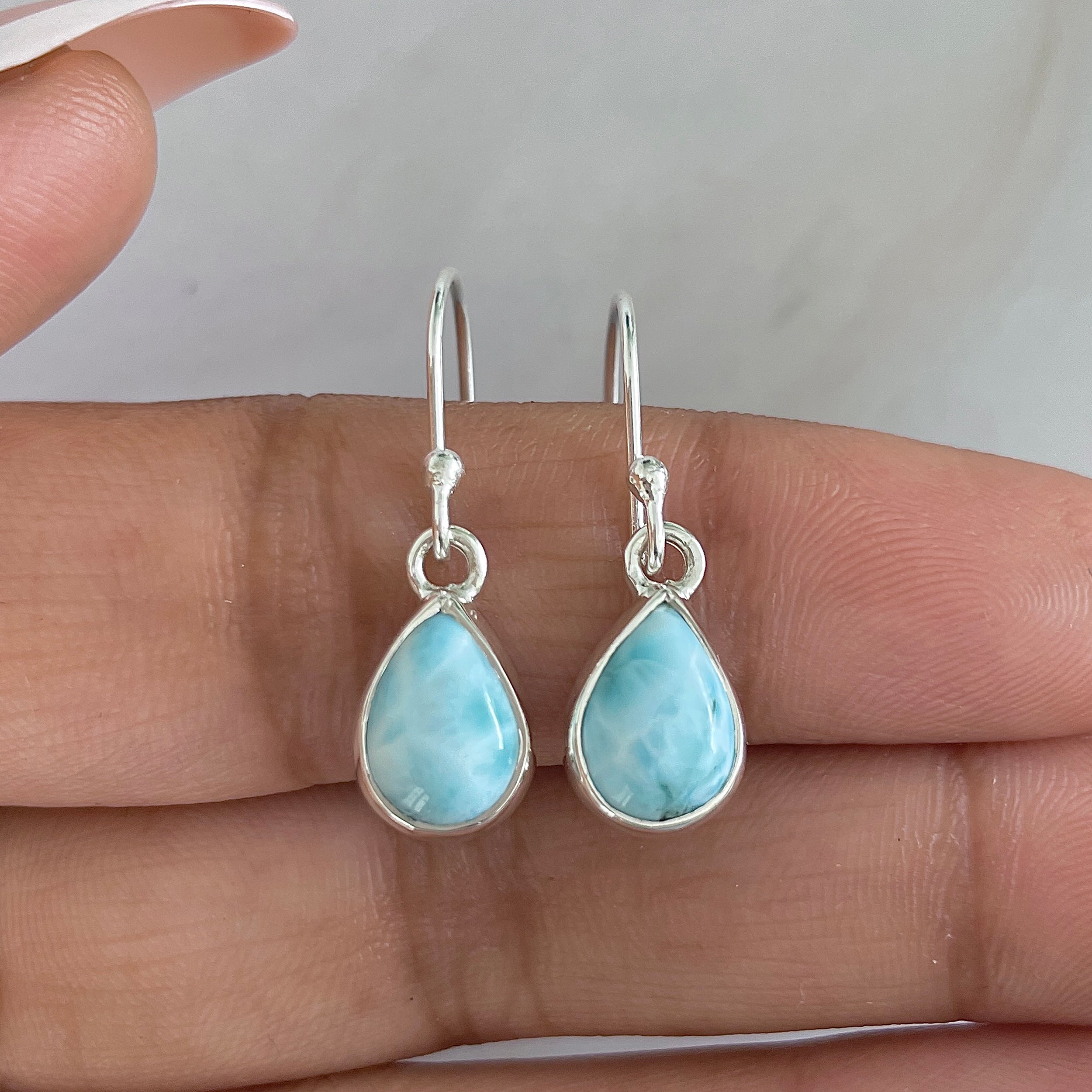 Larimar Earring-(LAR-E-564.)