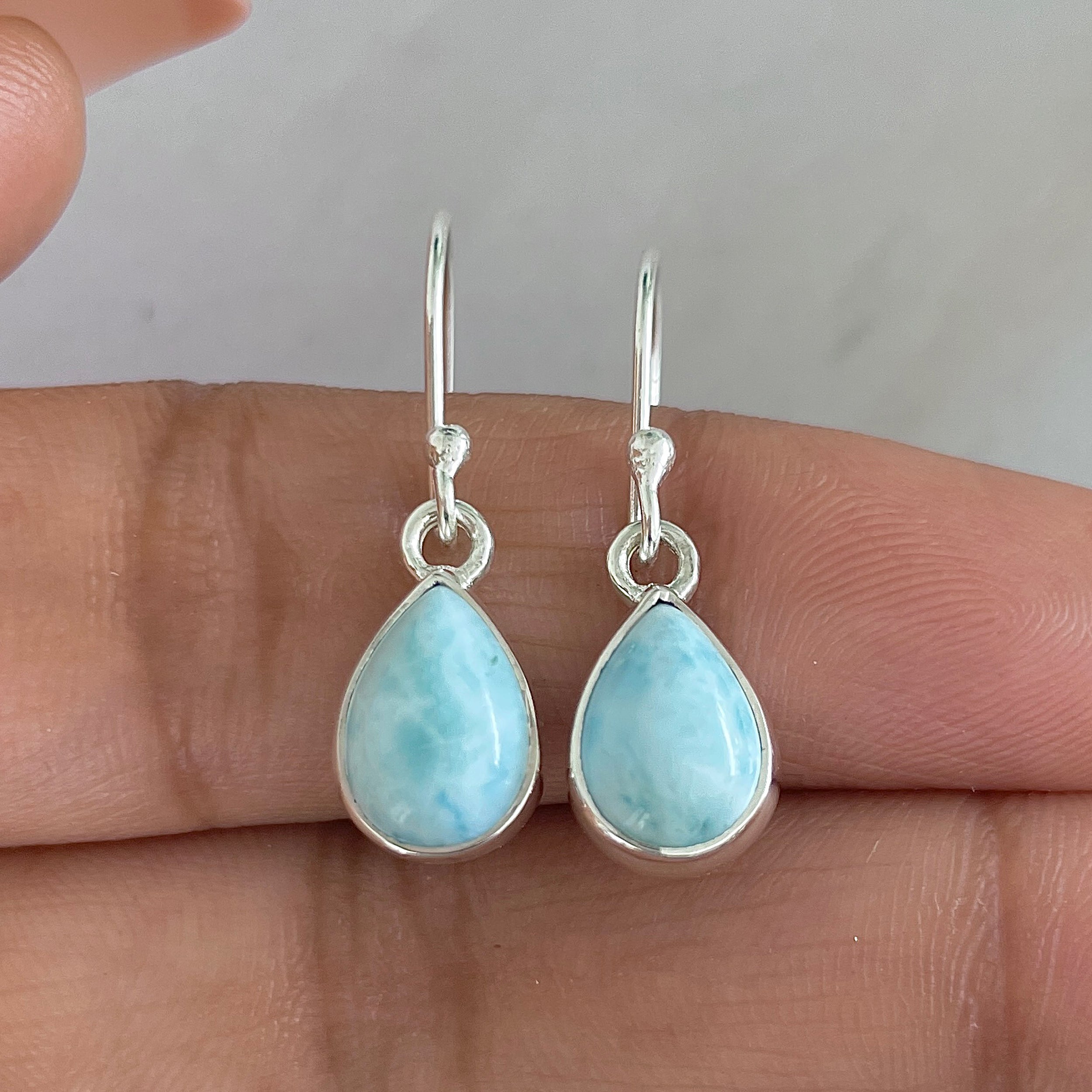 Larimar Earring-(LAR-E-569.)