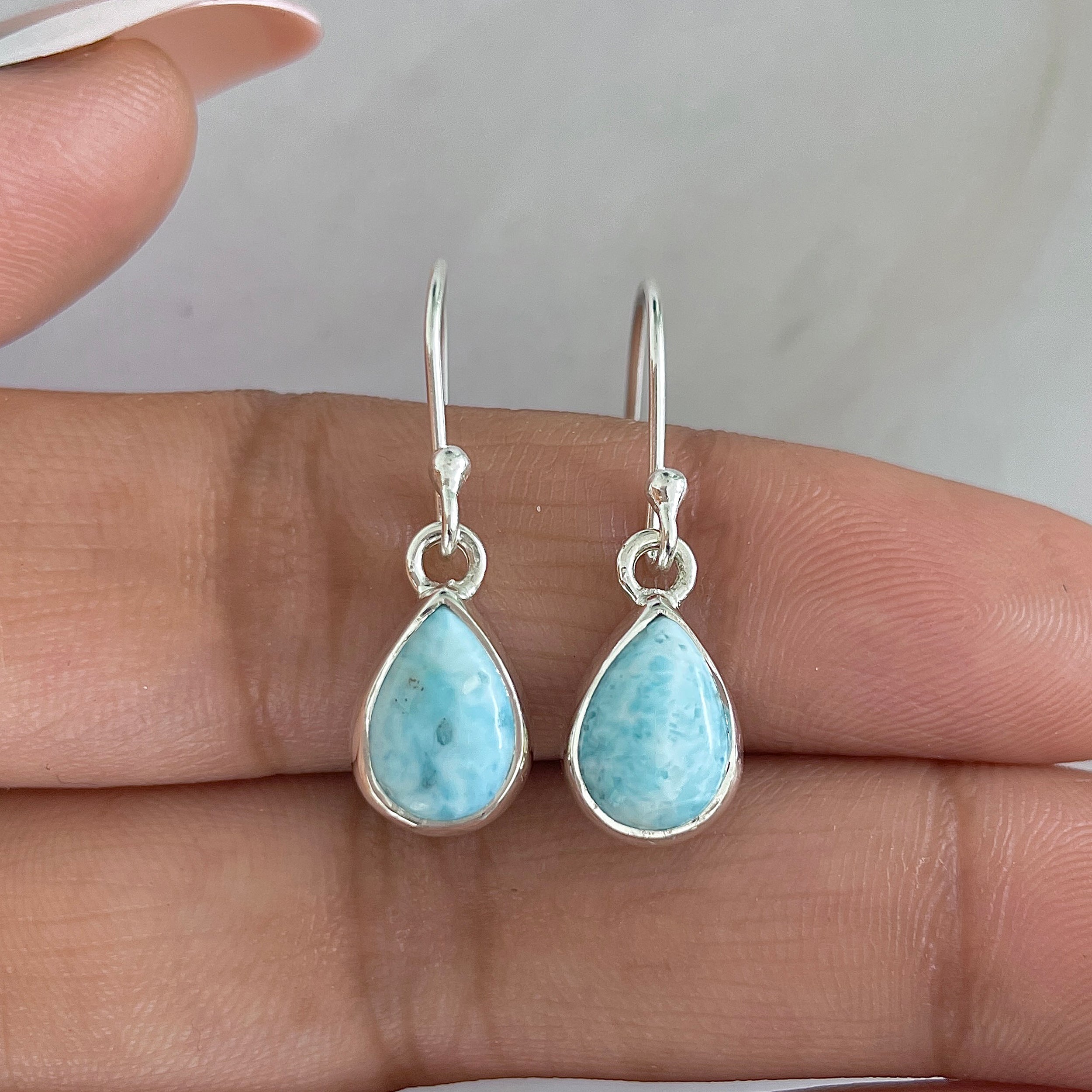 Larimar Earring-(LAR-E-570.)