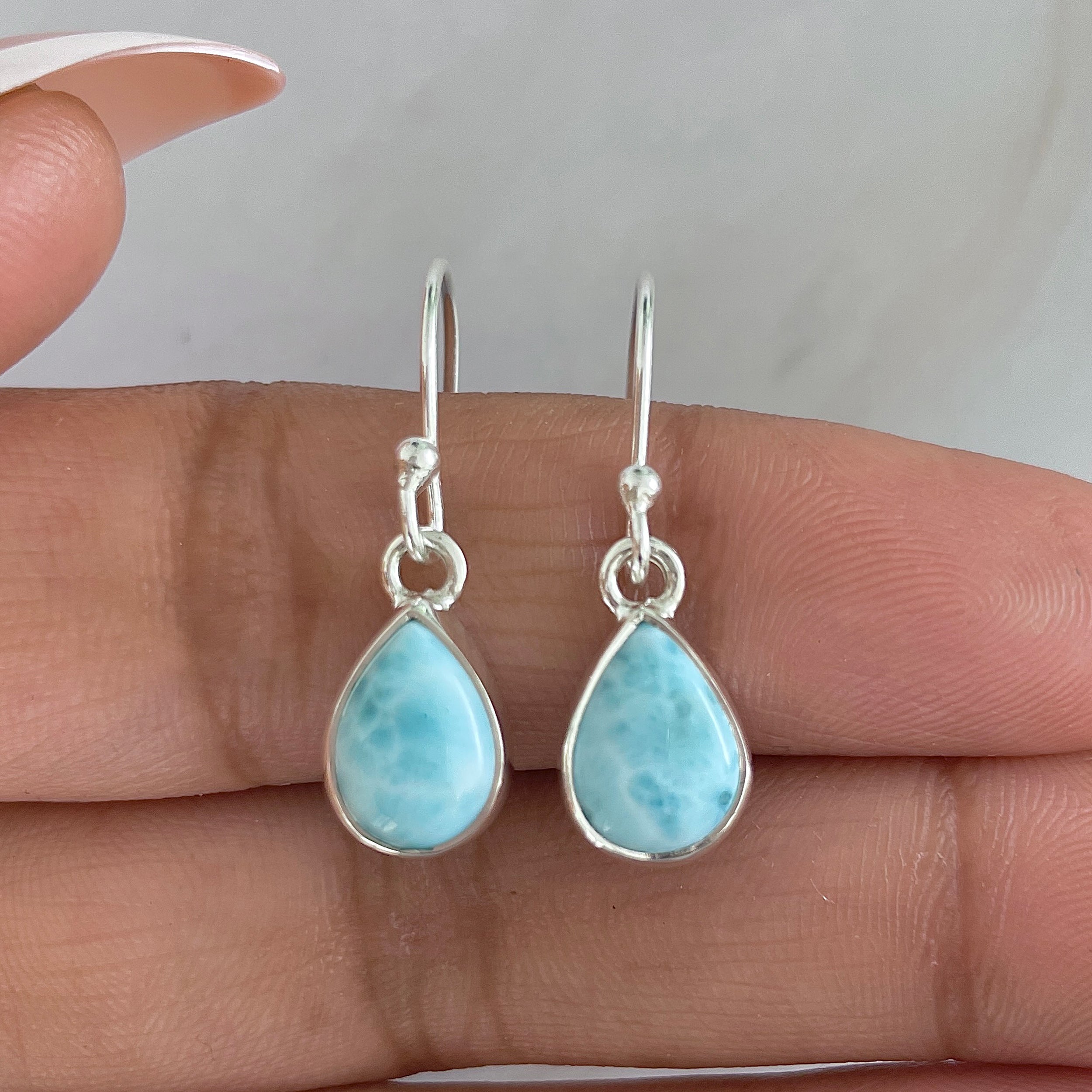 Larimar Earring-(LAR-E-571.)