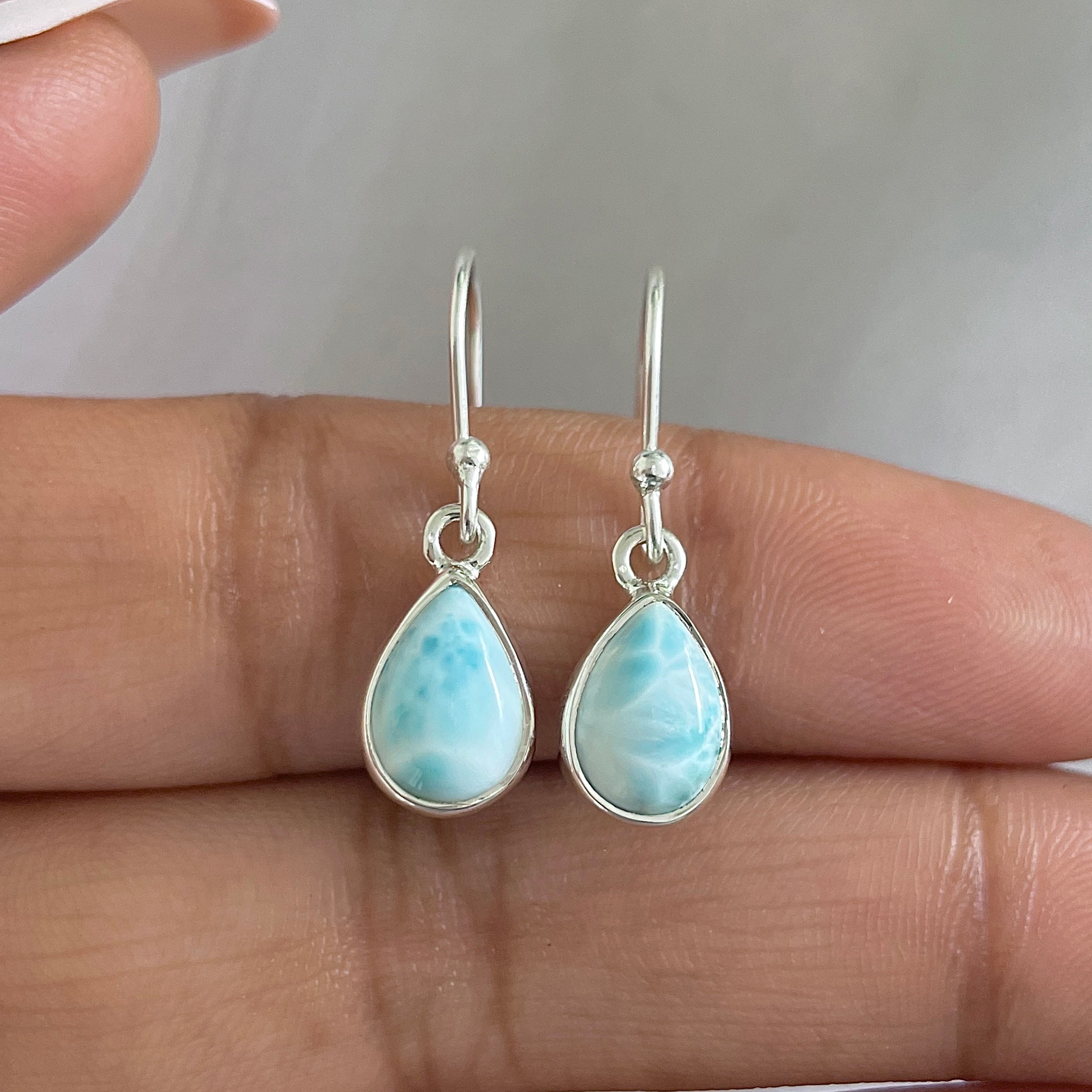 Larimar Earring-(LAR-E-572.)