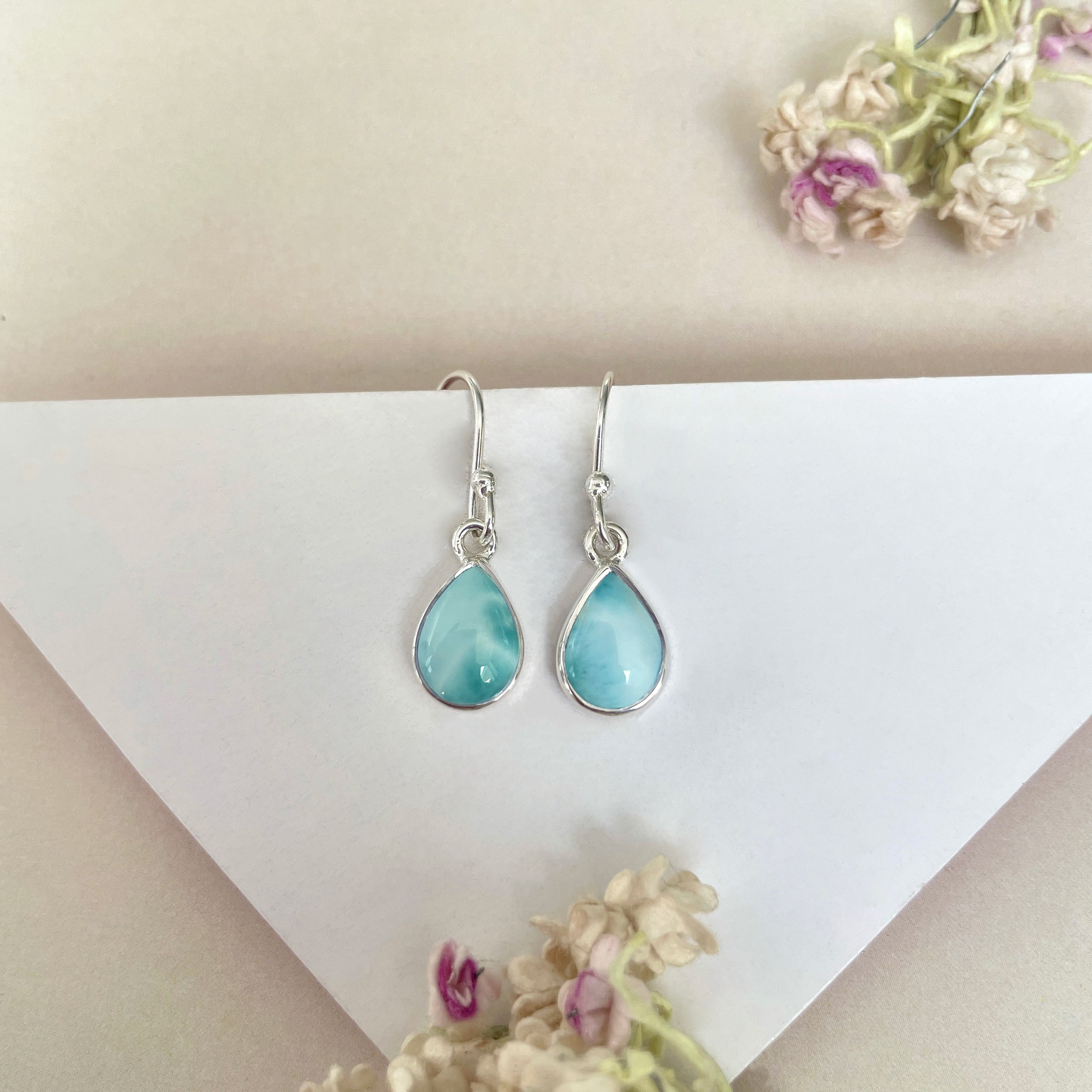 Larimar Earring-(LAR-E-574.)