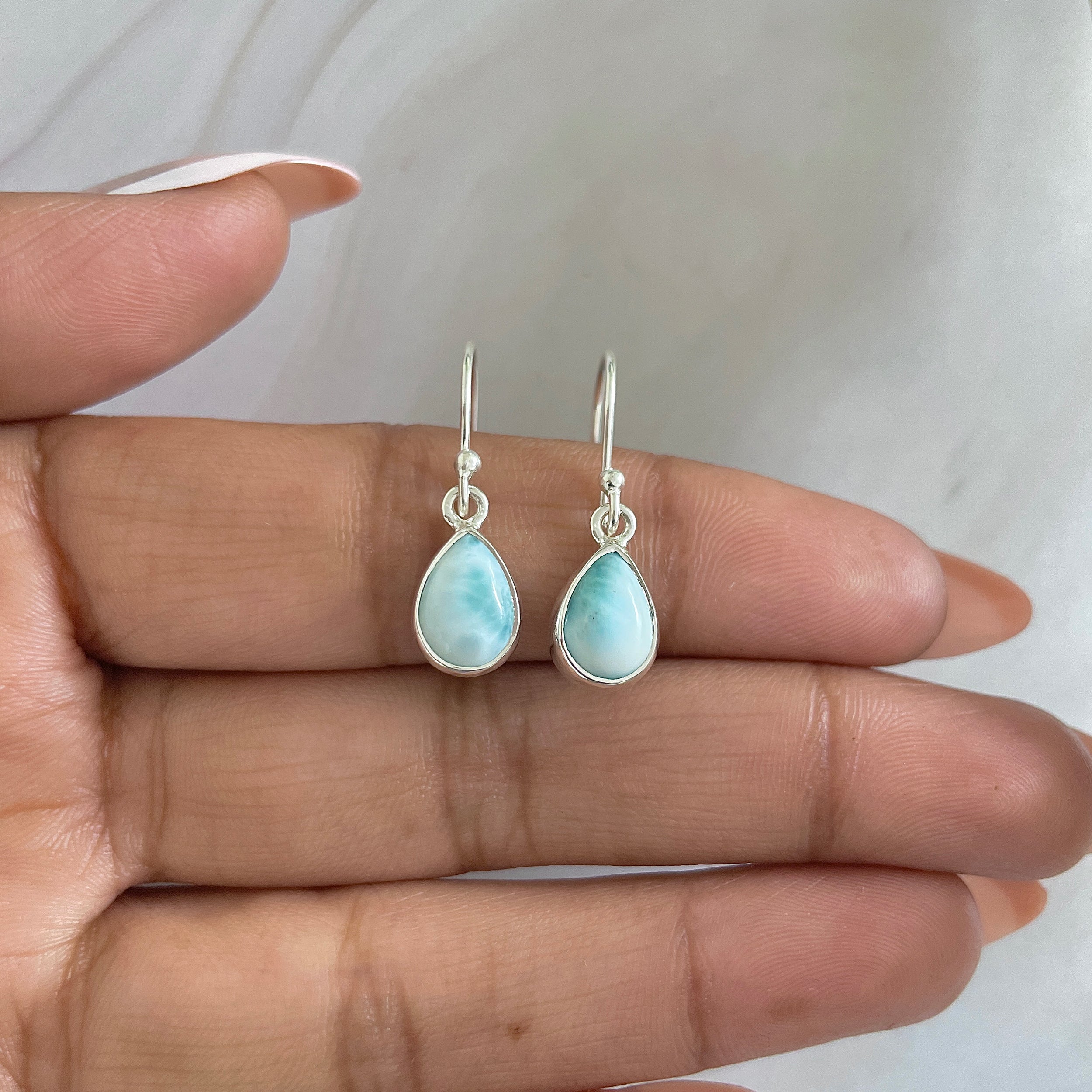 Larimar Earring-(LAR-E-579.)