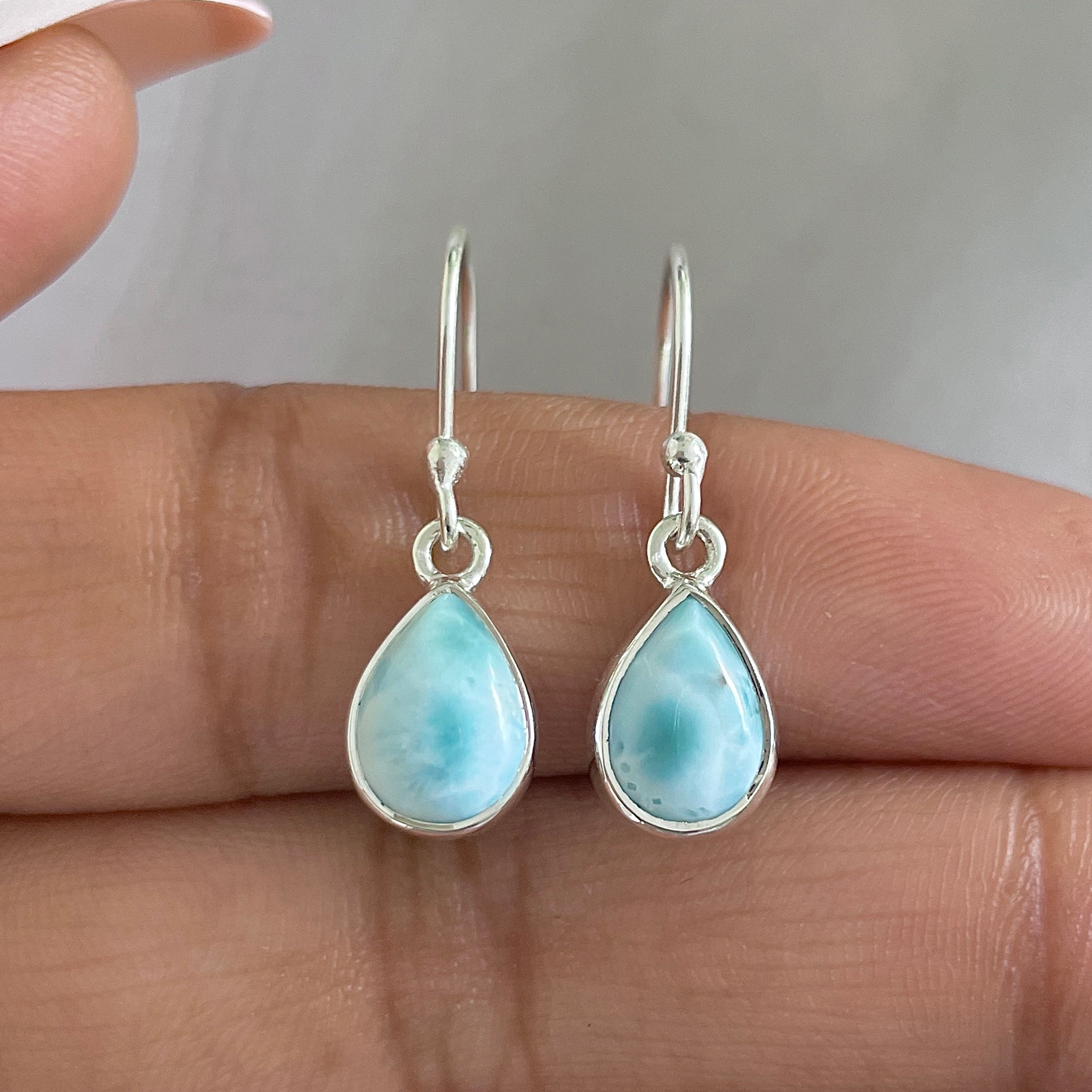 Larimar Earring-(LAR-E-580.)